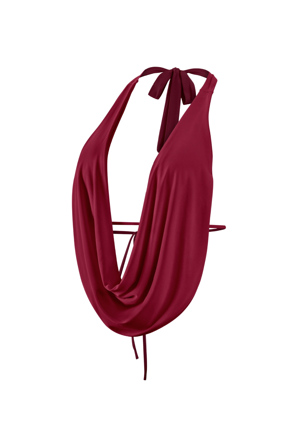 Angelica Halter Top (Burgundy Red)