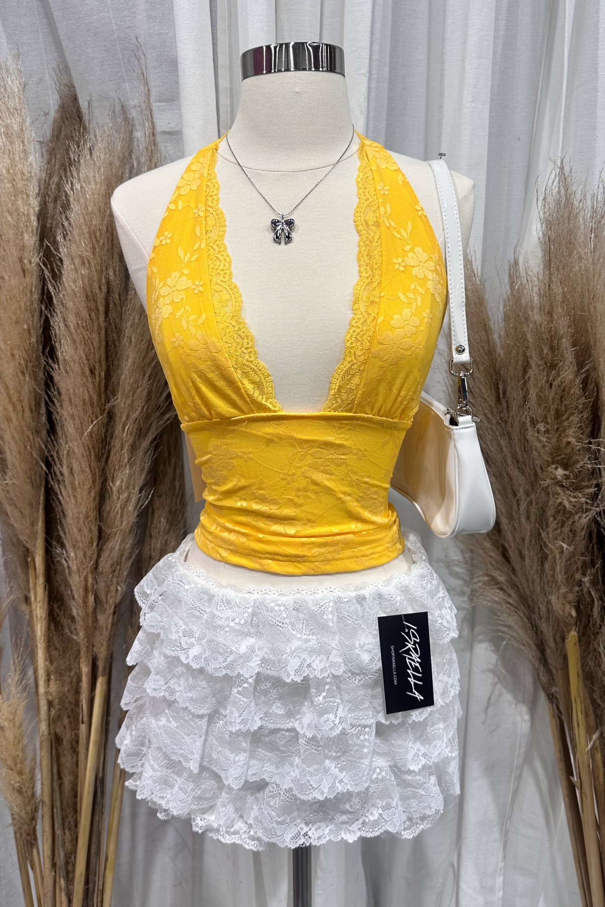 Landra Halter Top (Yellow)