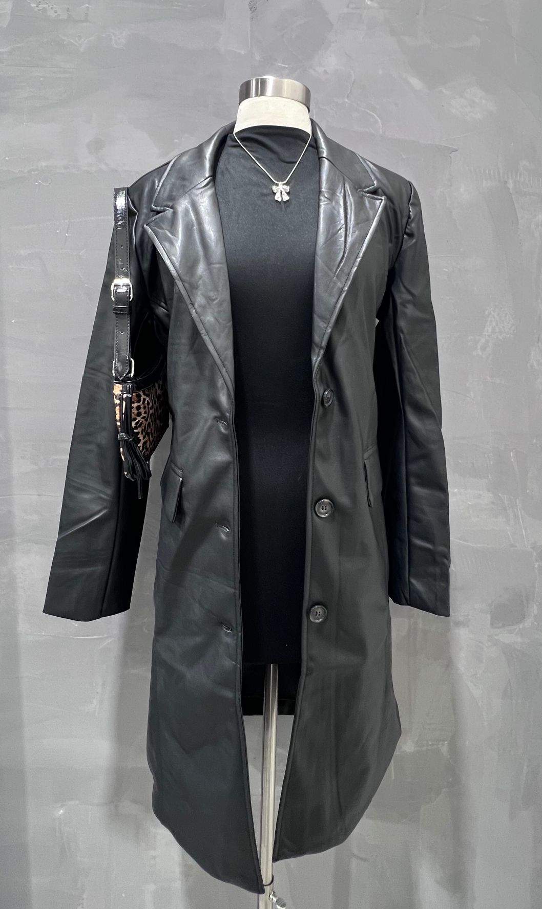 Oracle Faux Leather Jacket (Black)