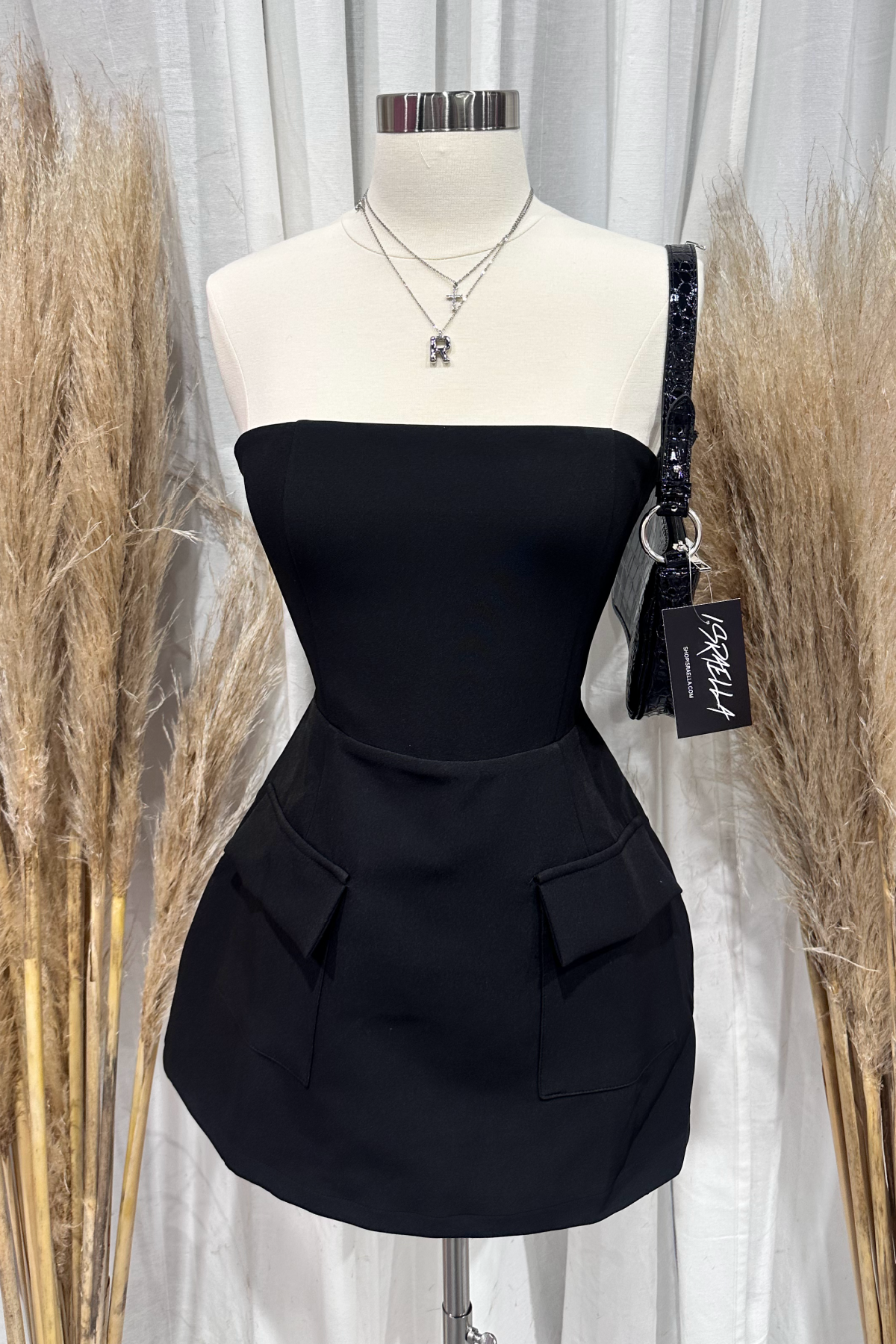 Arleth Tube Mini Dress (Black)