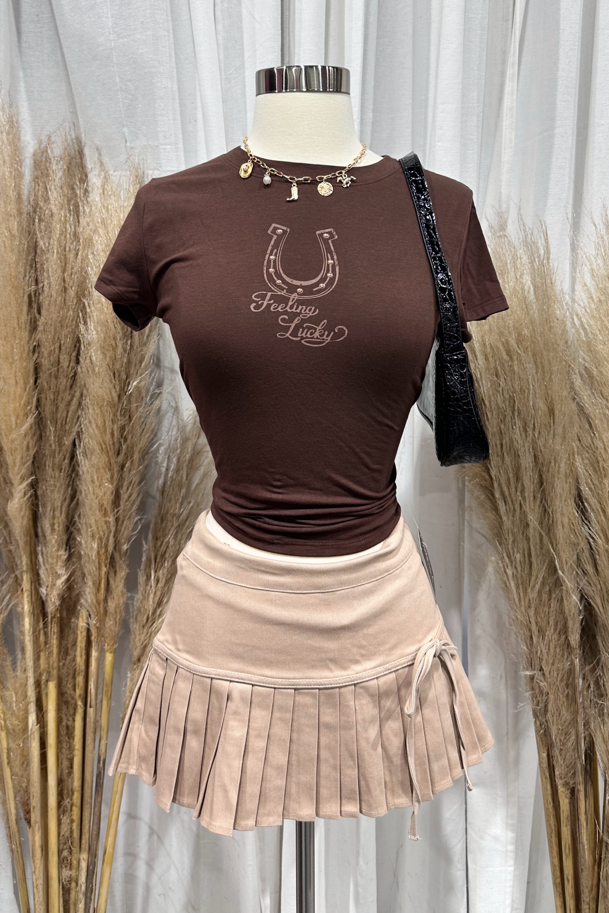 Feeling Lucky Baby Tee (Brown)