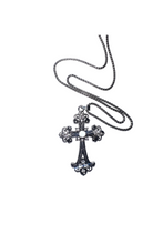 Load image into Gallery viewer, Crystal Cross Necklace (Silver)