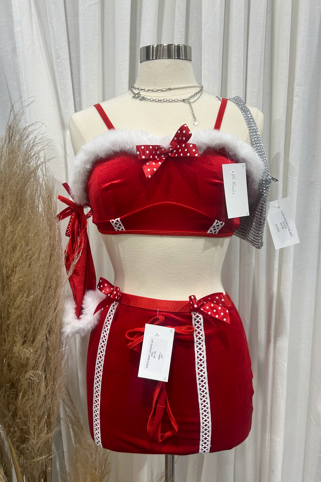 Santa Baby Lingerie Set (Red)