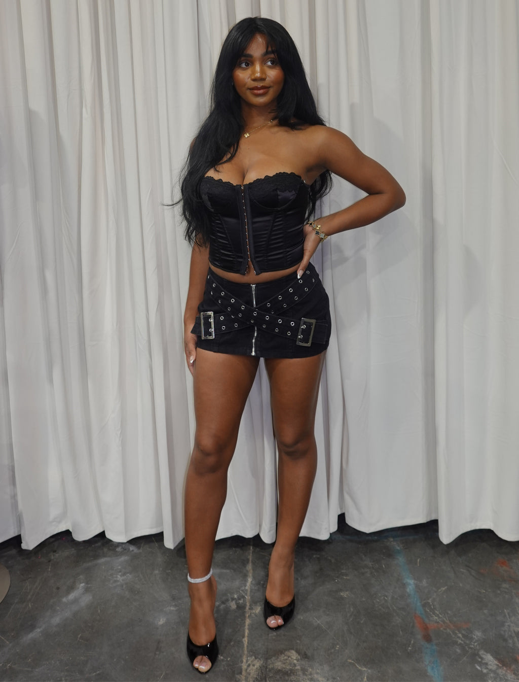 Cash Belt Mini Skirt (Black)