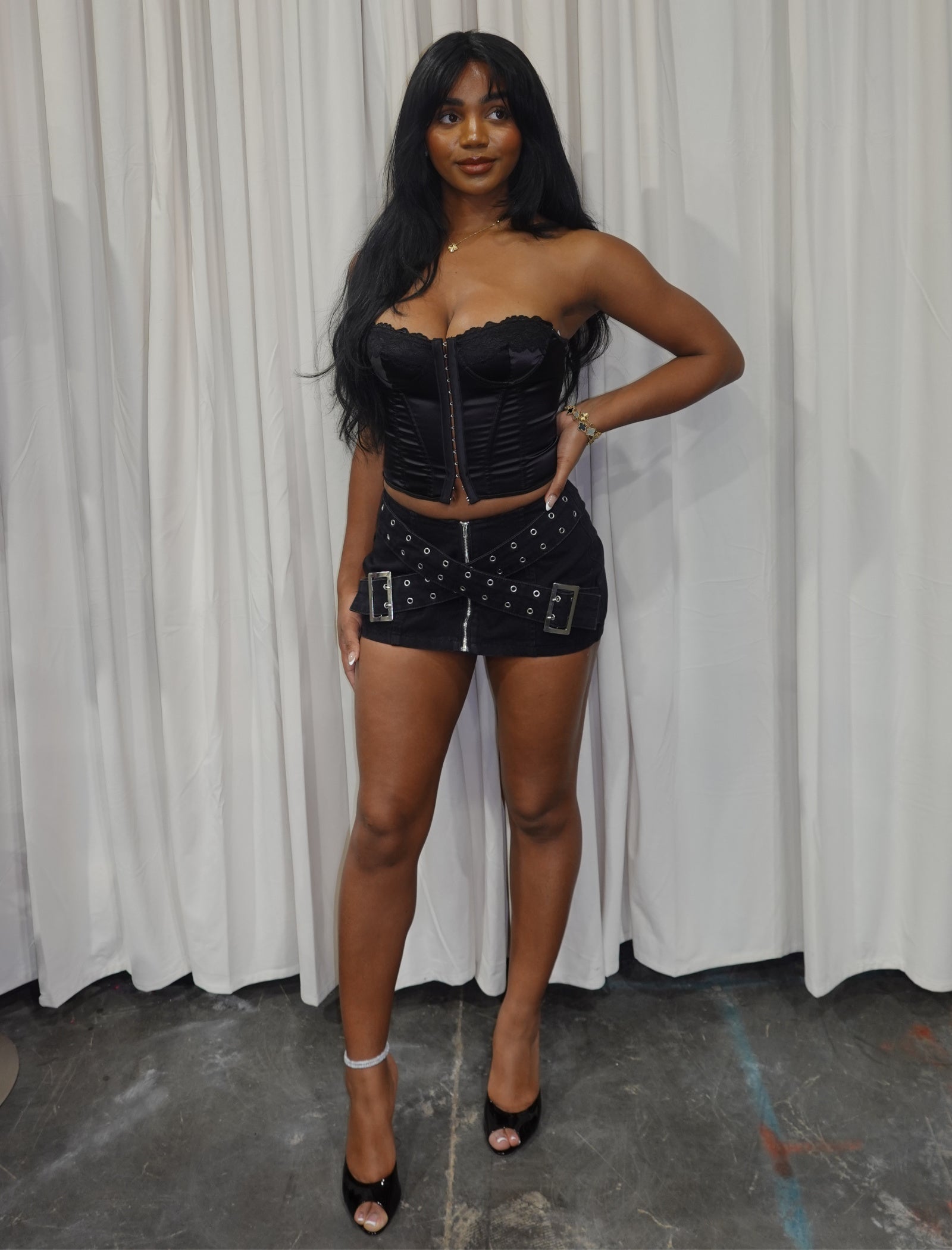 Cash Belt Mini Skirt (Black)