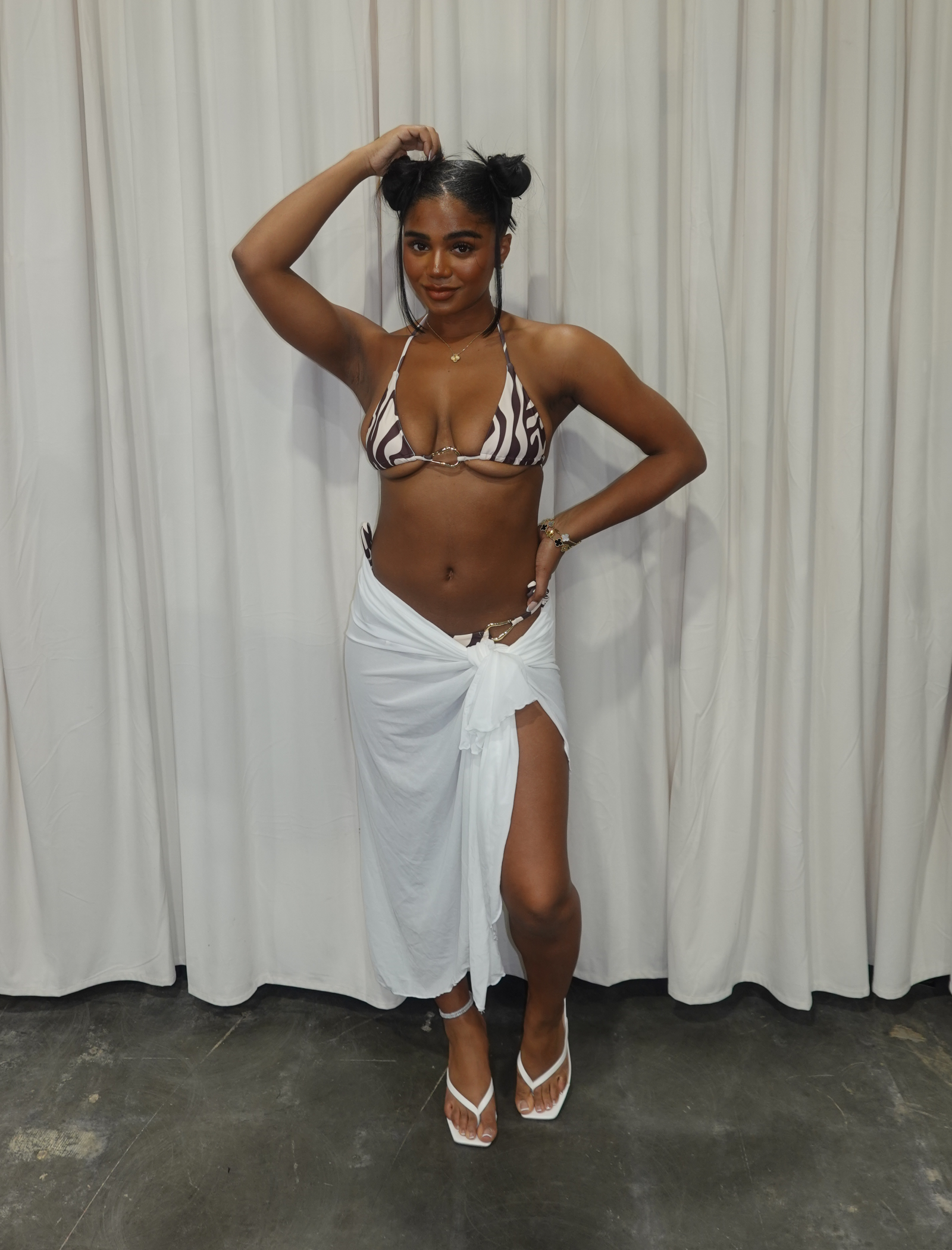 Vallarta Cover Up Maxi Skirt (White)