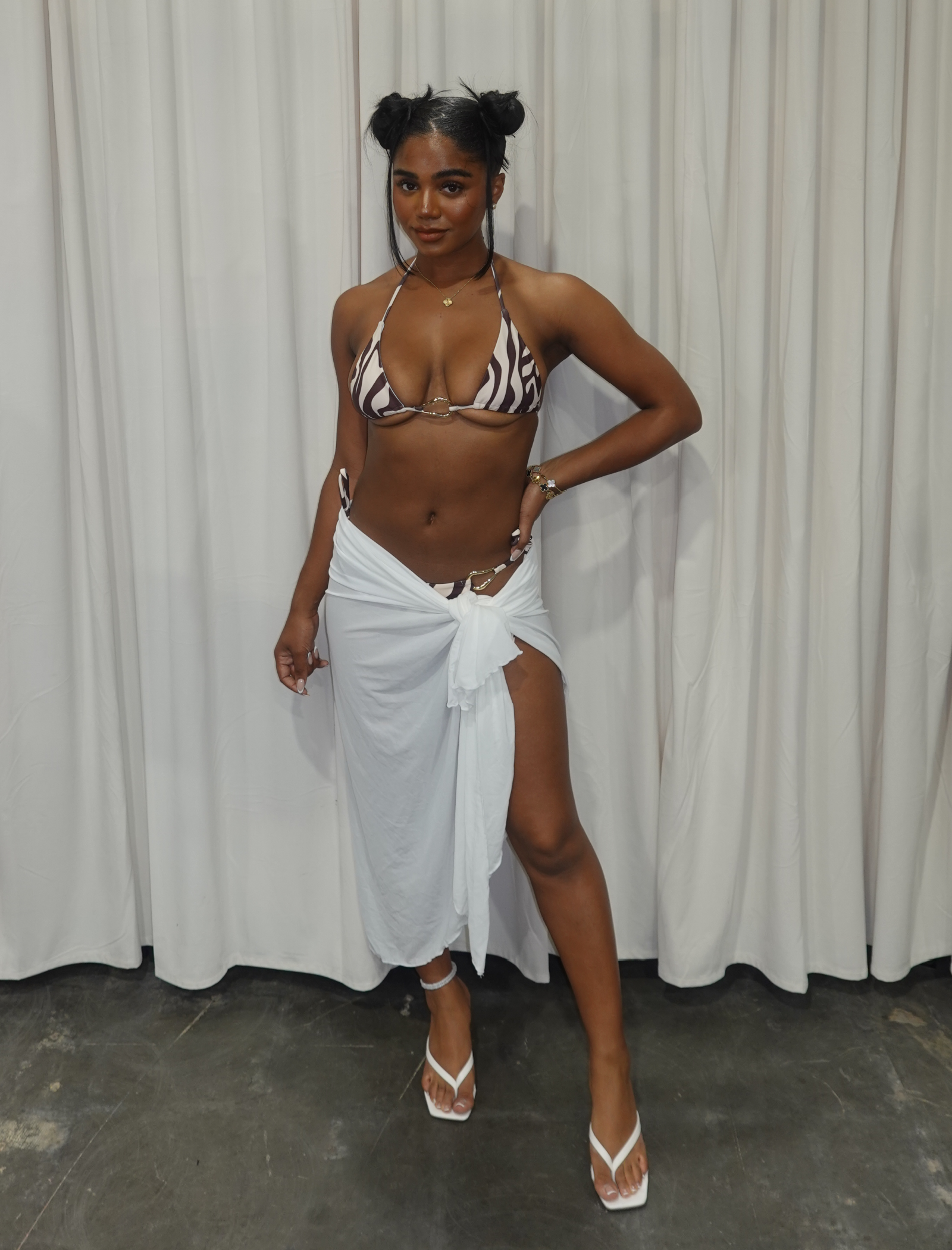 Vallarta Cover Up Maxi Skirt (White)