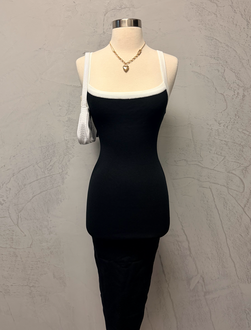 Aarav Knit Maxi Dress (Black)