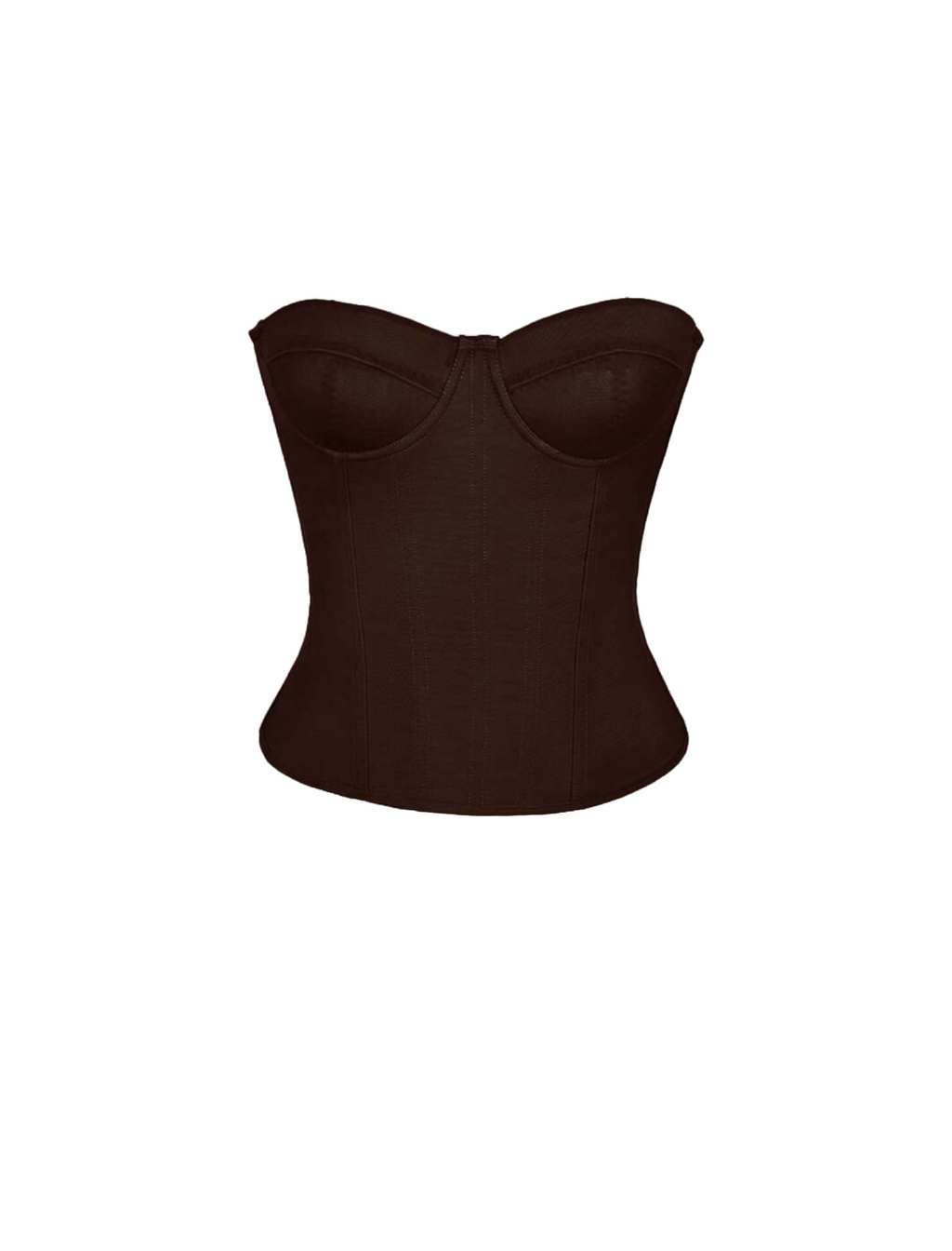 Maple Mesh Corset Top (Chocolate Brown)