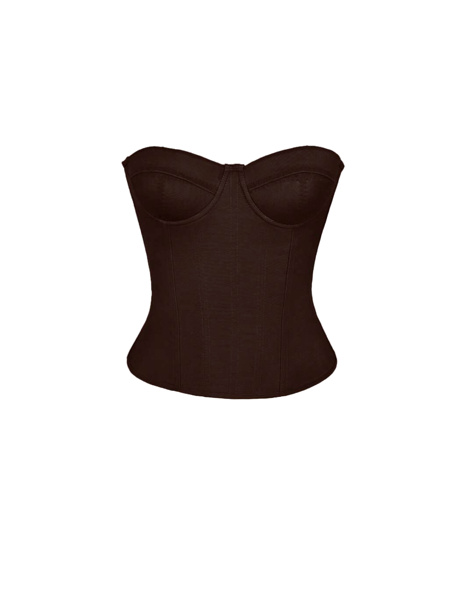 Maple Mesh Corset Top (Chocolate Brown)