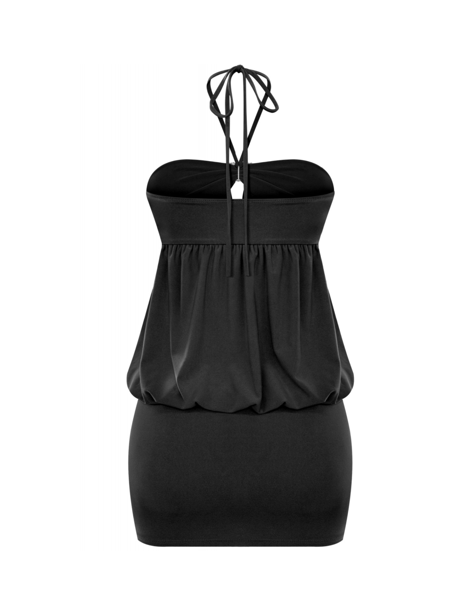 Sahara Halter Mini Dress (Black)