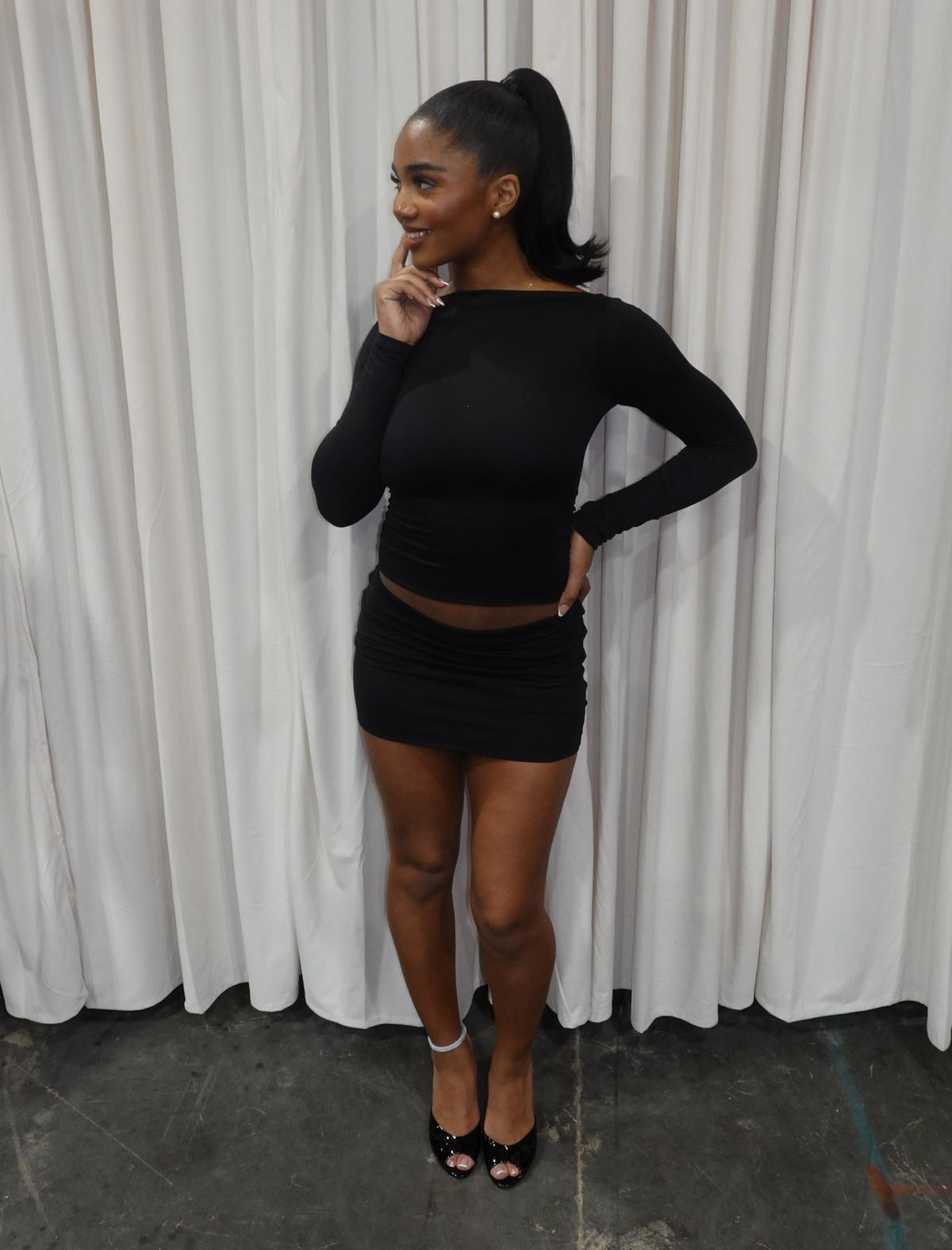 Miko Micro Mini Skirt (Black)