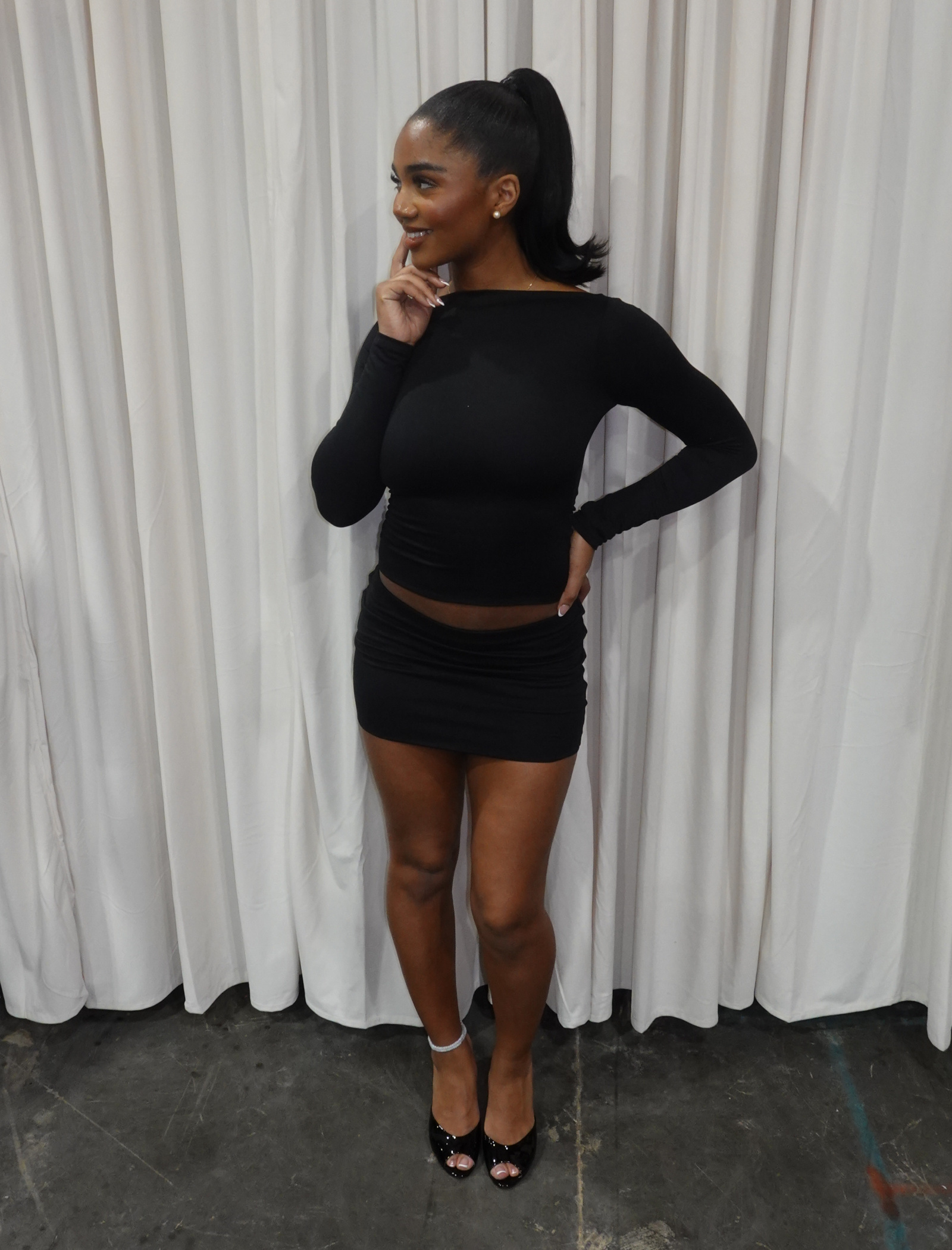 Miko Micro Mini Skirt (Black)