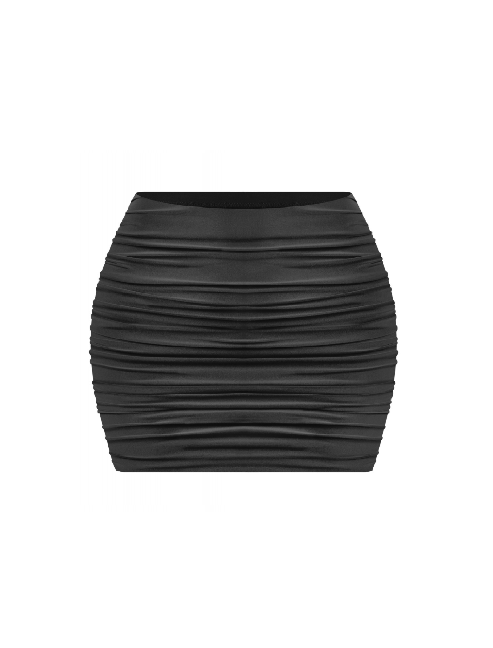 Bravo Ruched Mini Skirt (Black)