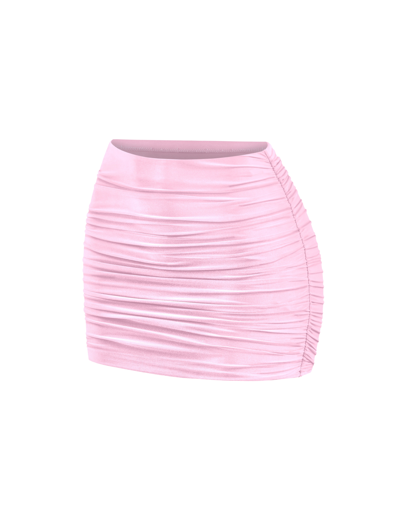 Bravo Ruched Mini Skirt (Light Pink)