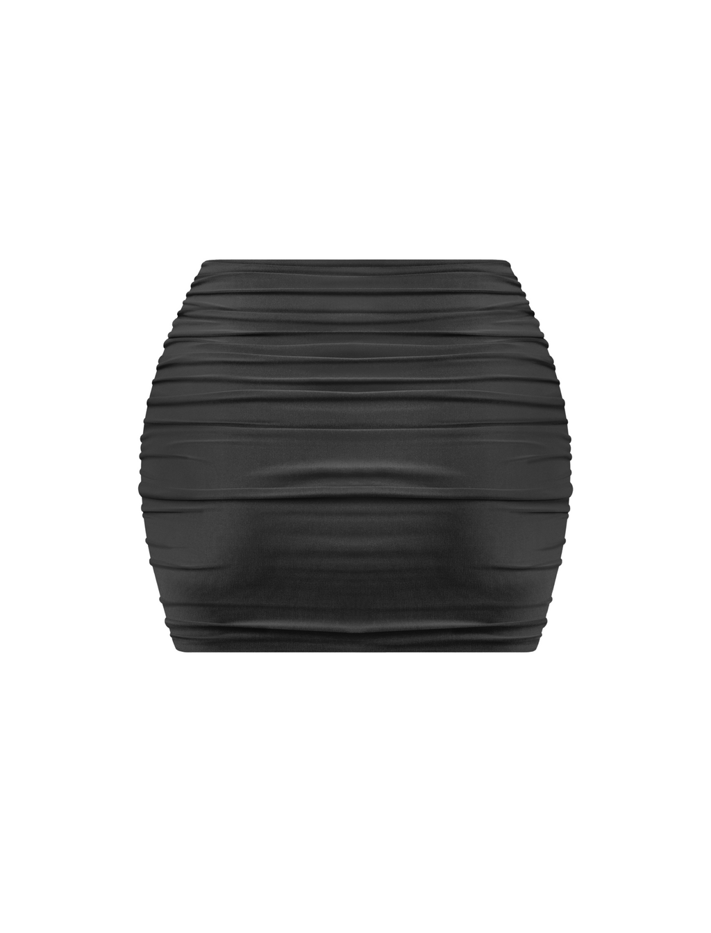Bravo Ruched Mini Skirt (Black)