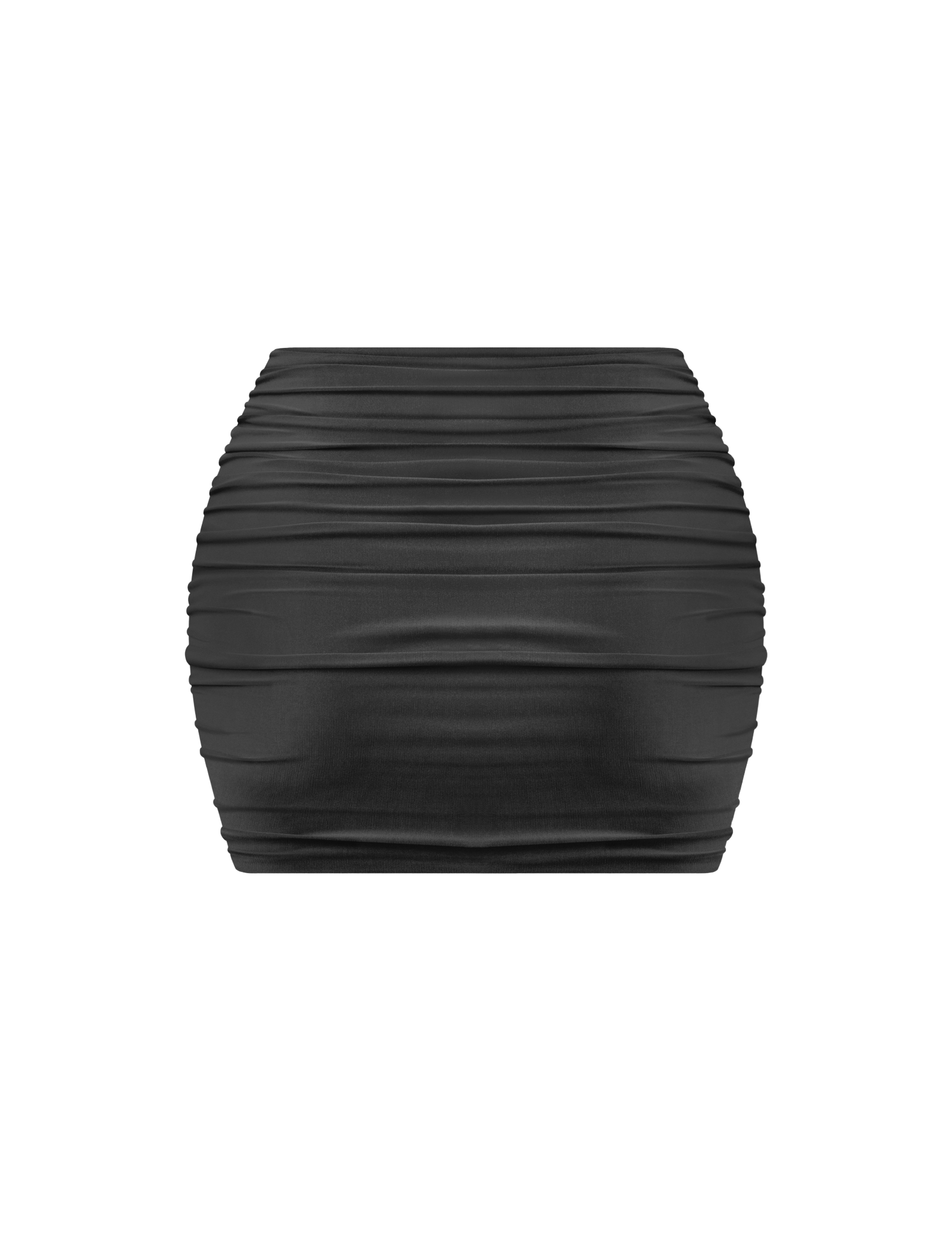 Bravo Ruched Mini Skirt (Black)