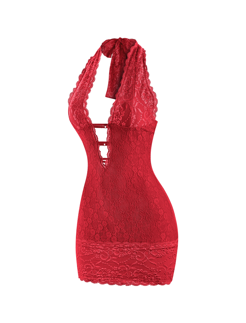 Esther Lace Mini Dress (Red)
