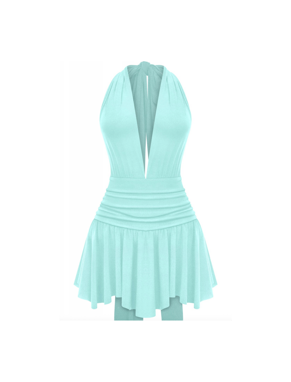 Zia Halter Dress (Aqua)