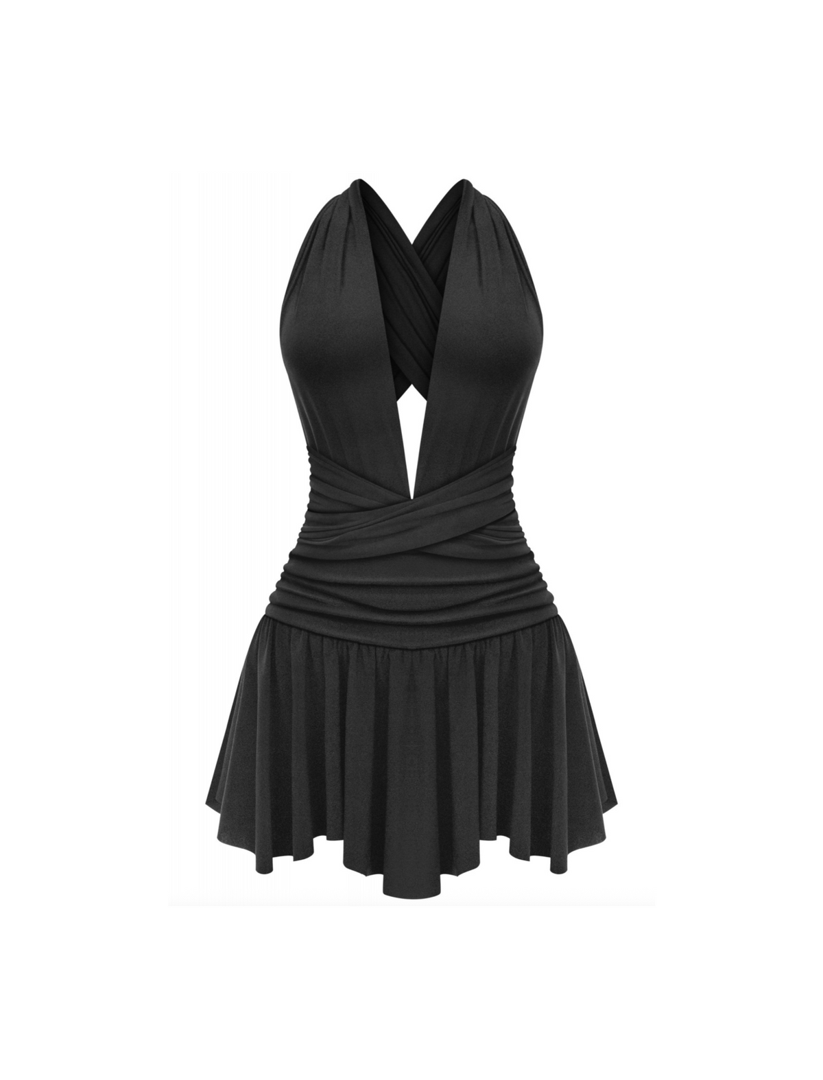 Zia Halter Dress (Black)