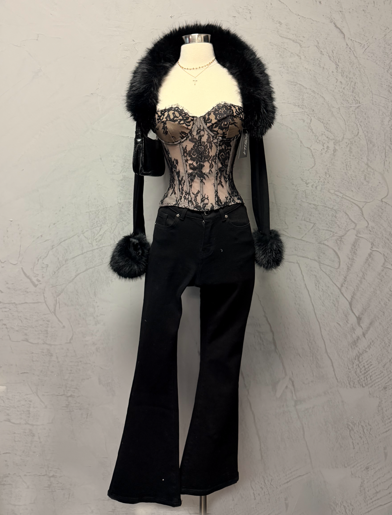 Kayla Flare Jeans (Black)