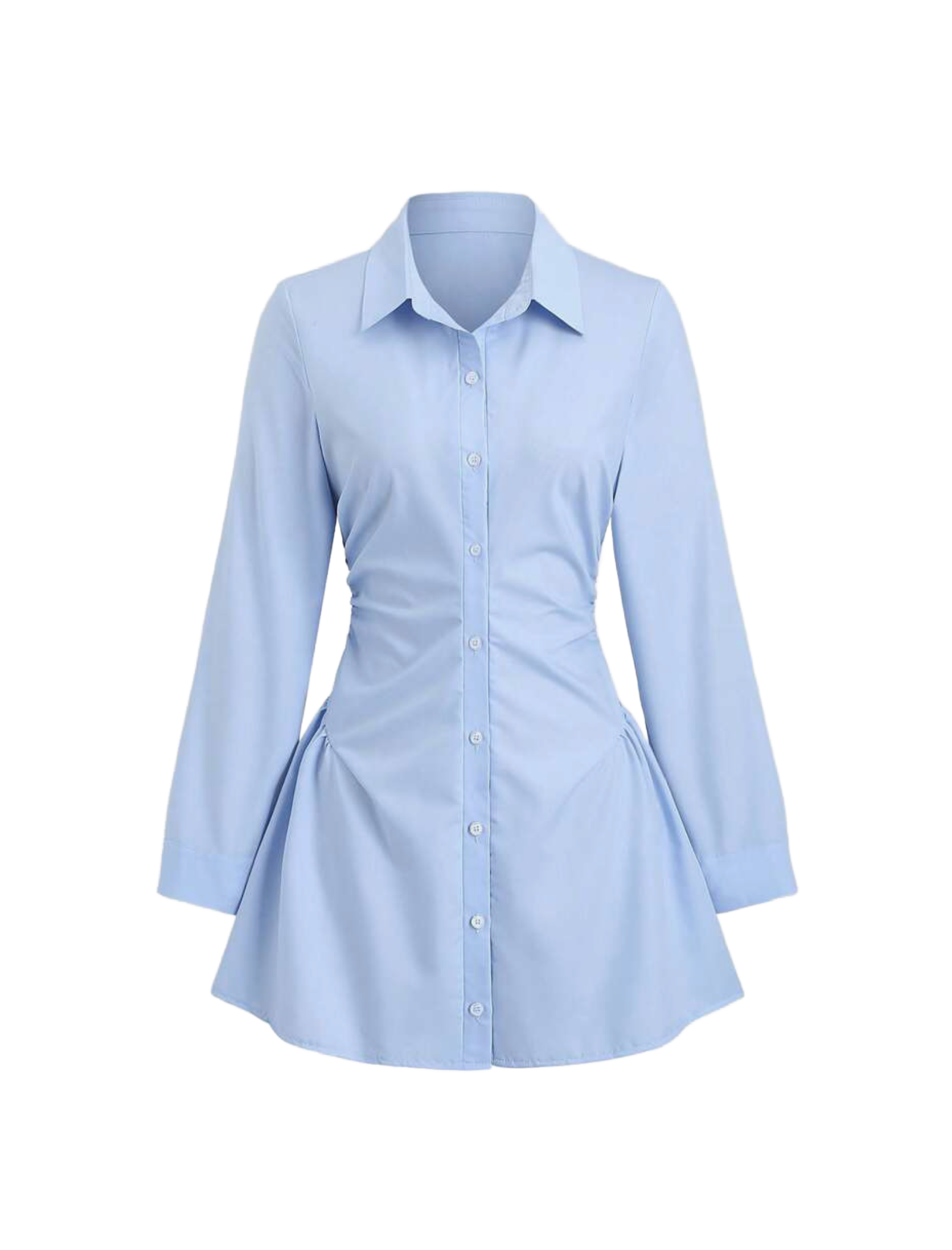 Leilani Long Sleeve Mini Dress (Blue)