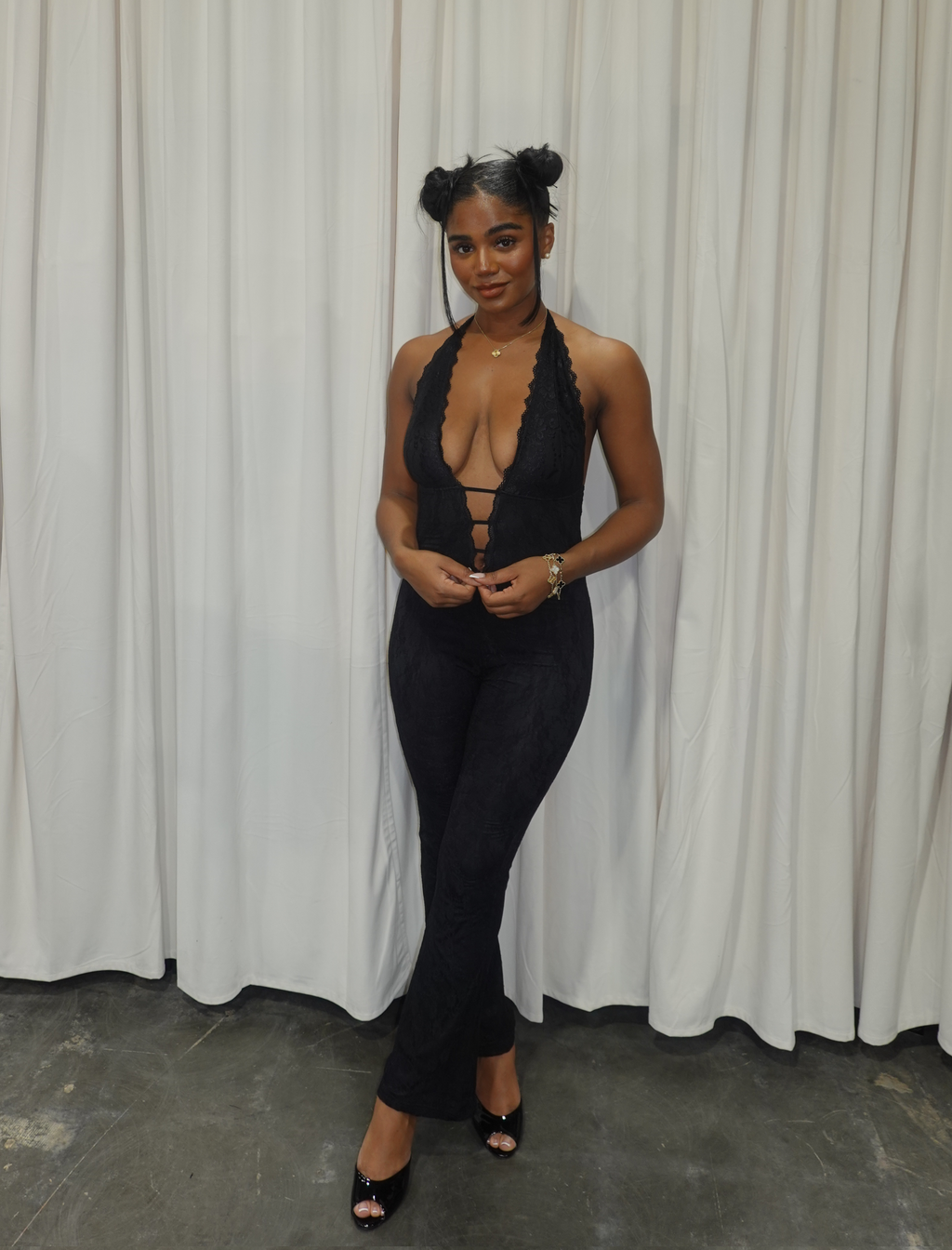 Novalee Halter Jumpsuit (Black)