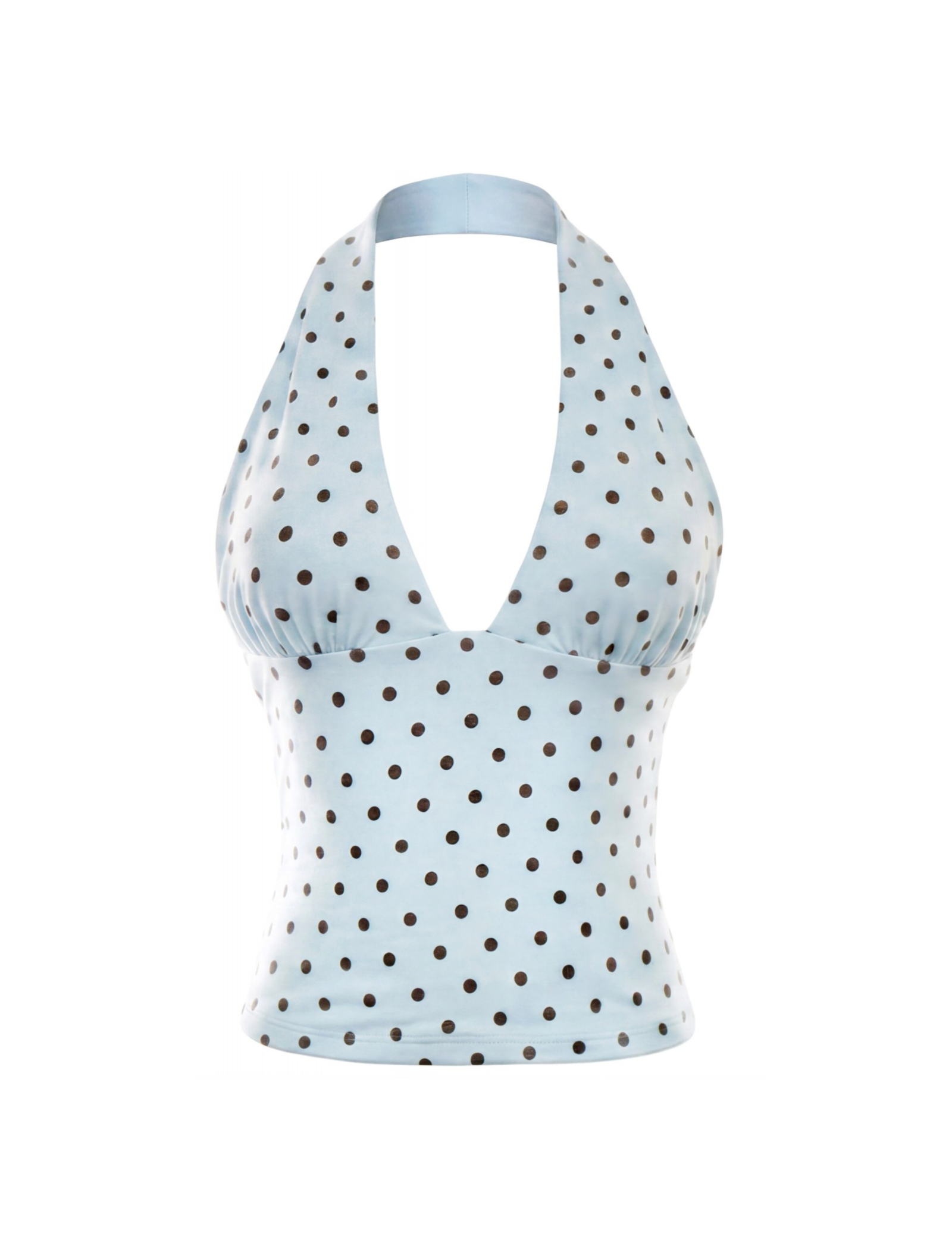 Nicole Halter Top (Blue Polka Dot)