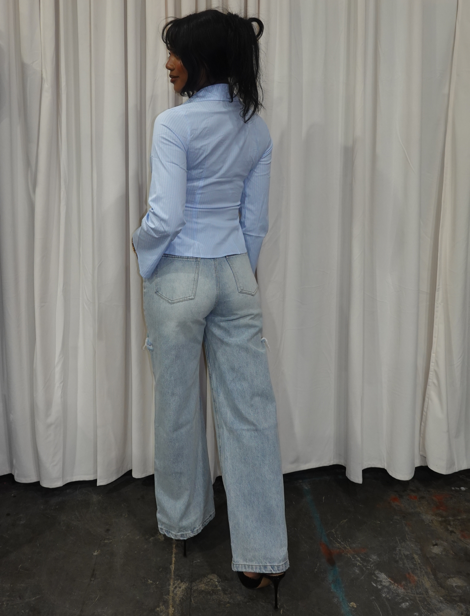 Salvador High Waist Jeans (Light Wash Denim)