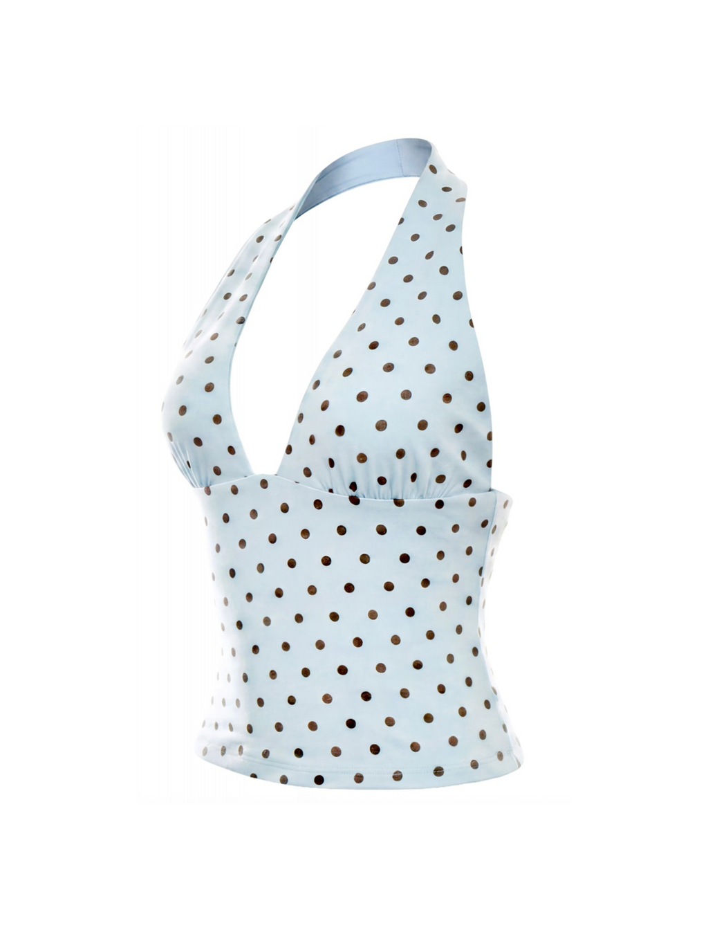Nicole Halter Top (Blue Polka Dot)