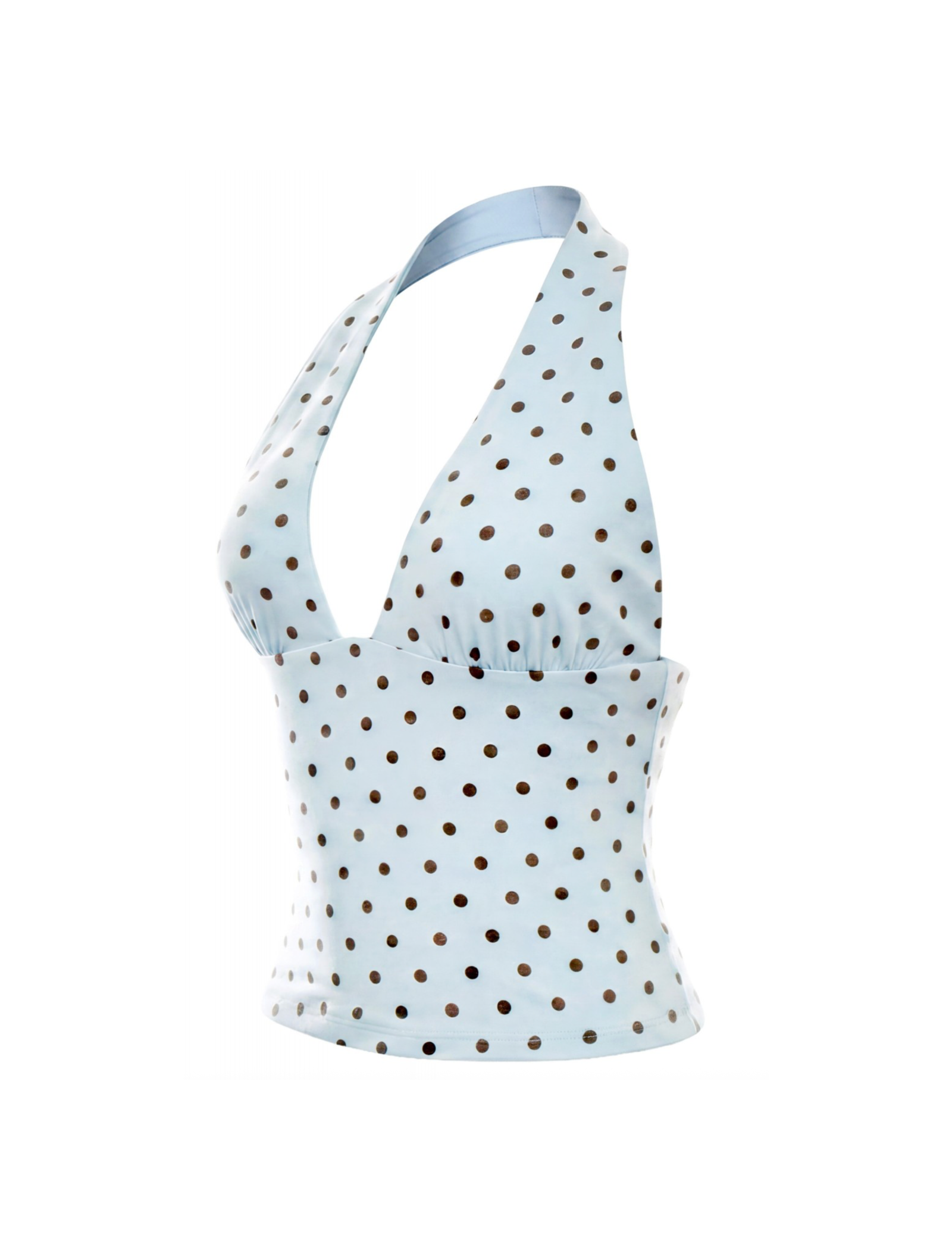 Nicole Halter Top (Blue Polka Dot)