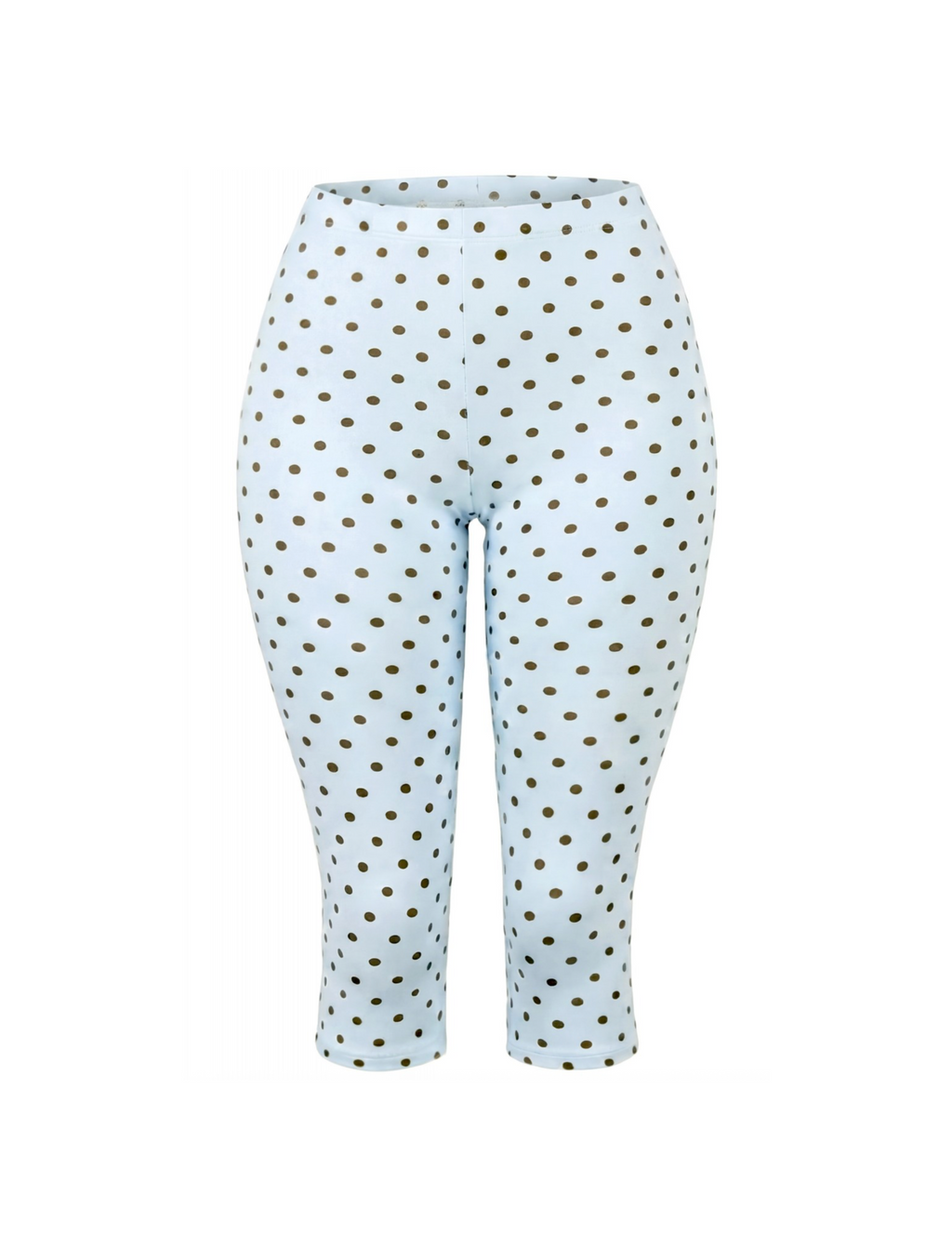 Cara Capri Leggings (Blue Polka Dot)