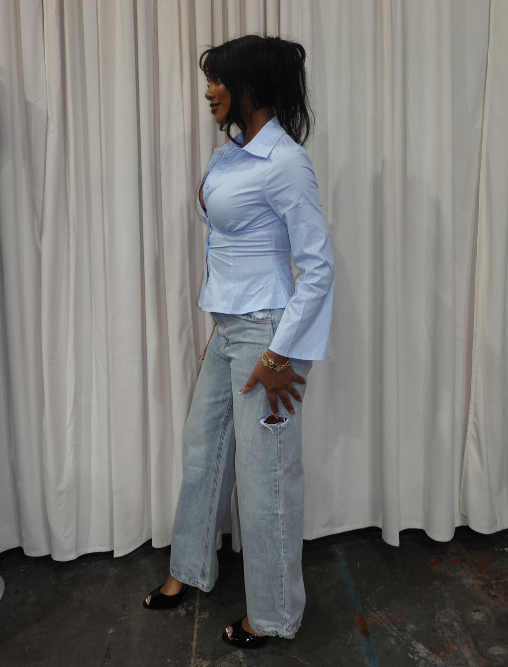 Salvador High Waist Jeans (Light Wash Denim)