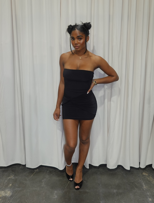 Dominican Tube Mini Dress (Black) – Shop Israella