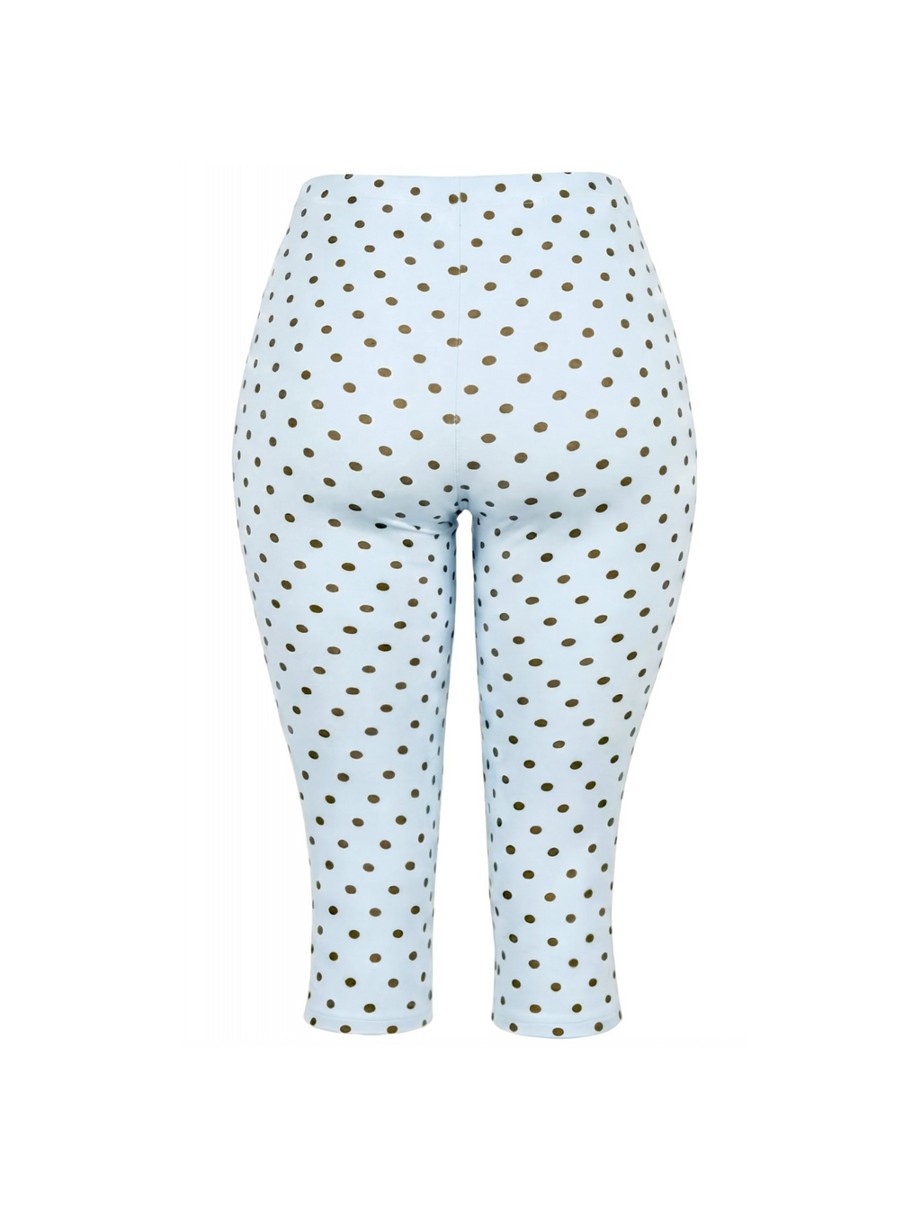Cara Capri Leggings (Blue Polka Dot)