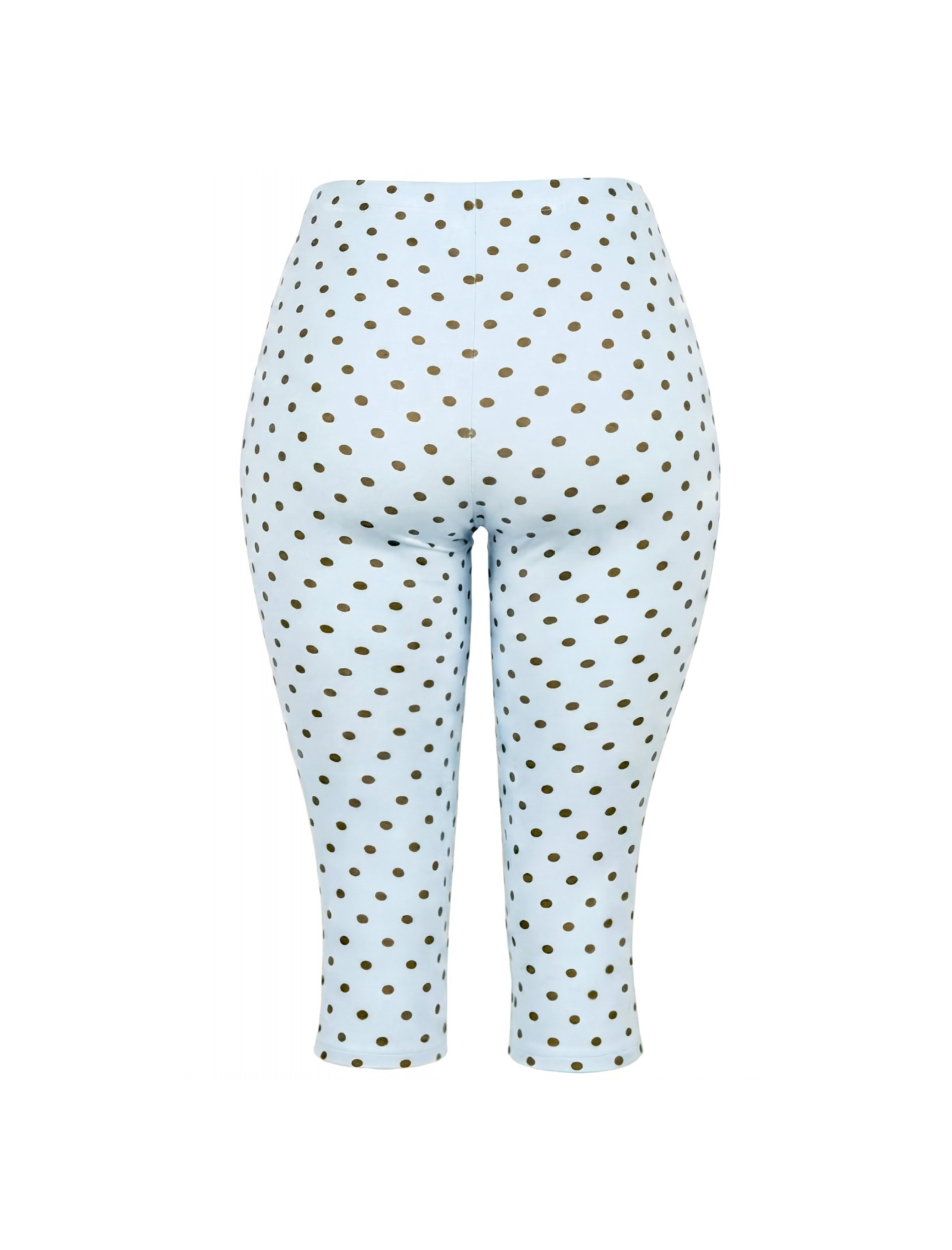 Cara Capri Leggings (Blue Polka Dot)