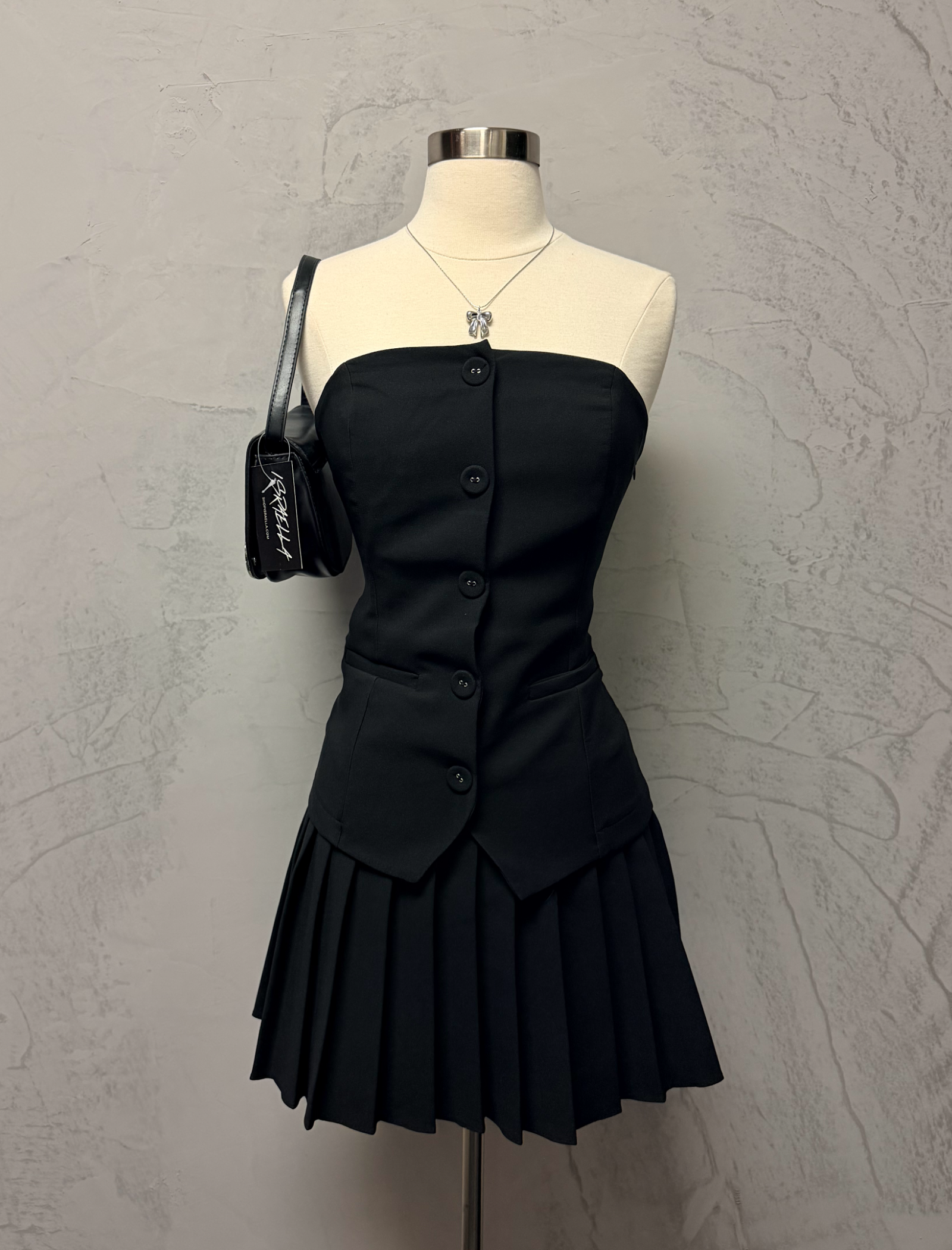 Magnolia Tube Dress (Black)
