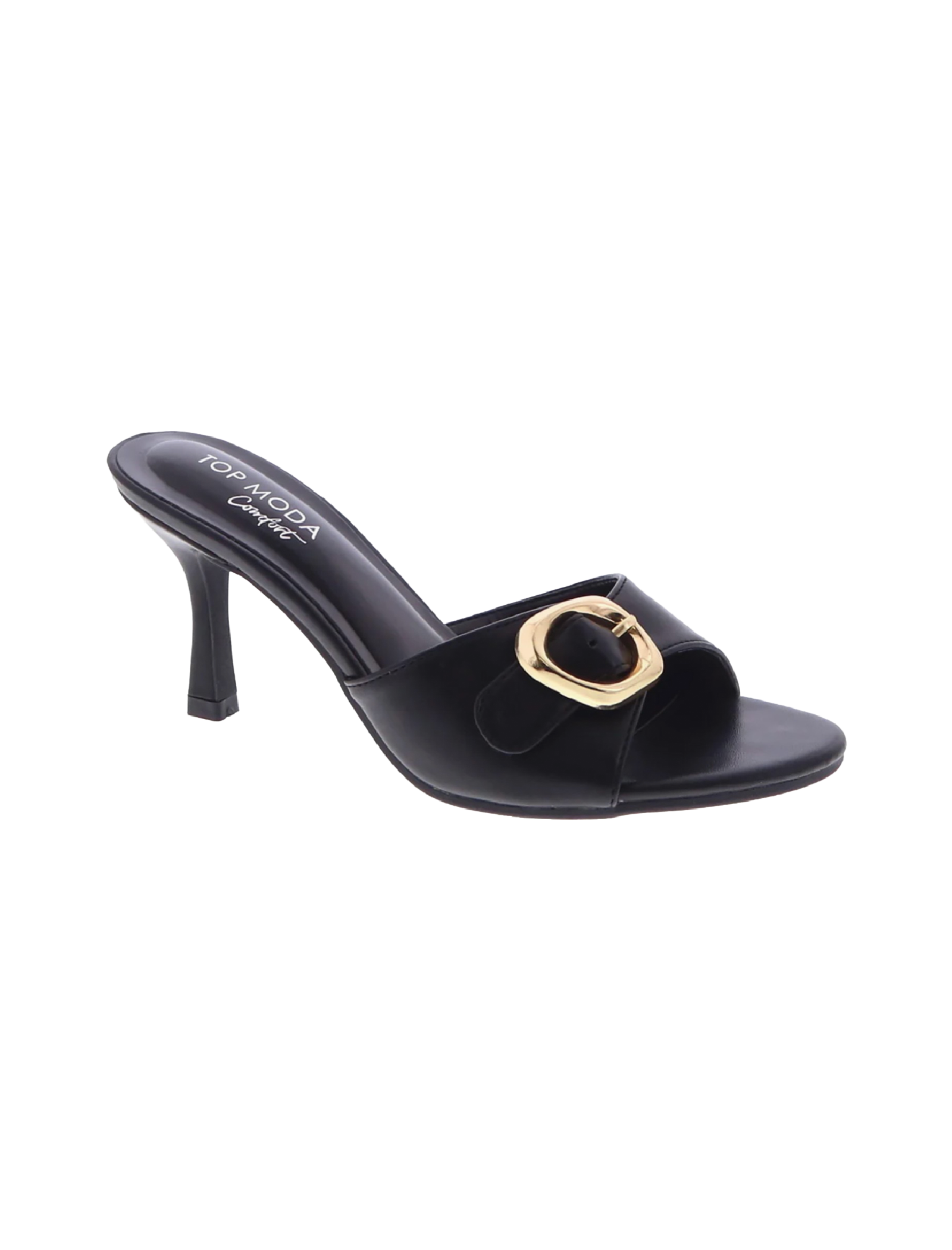Elsa Buckle Heel (Black)