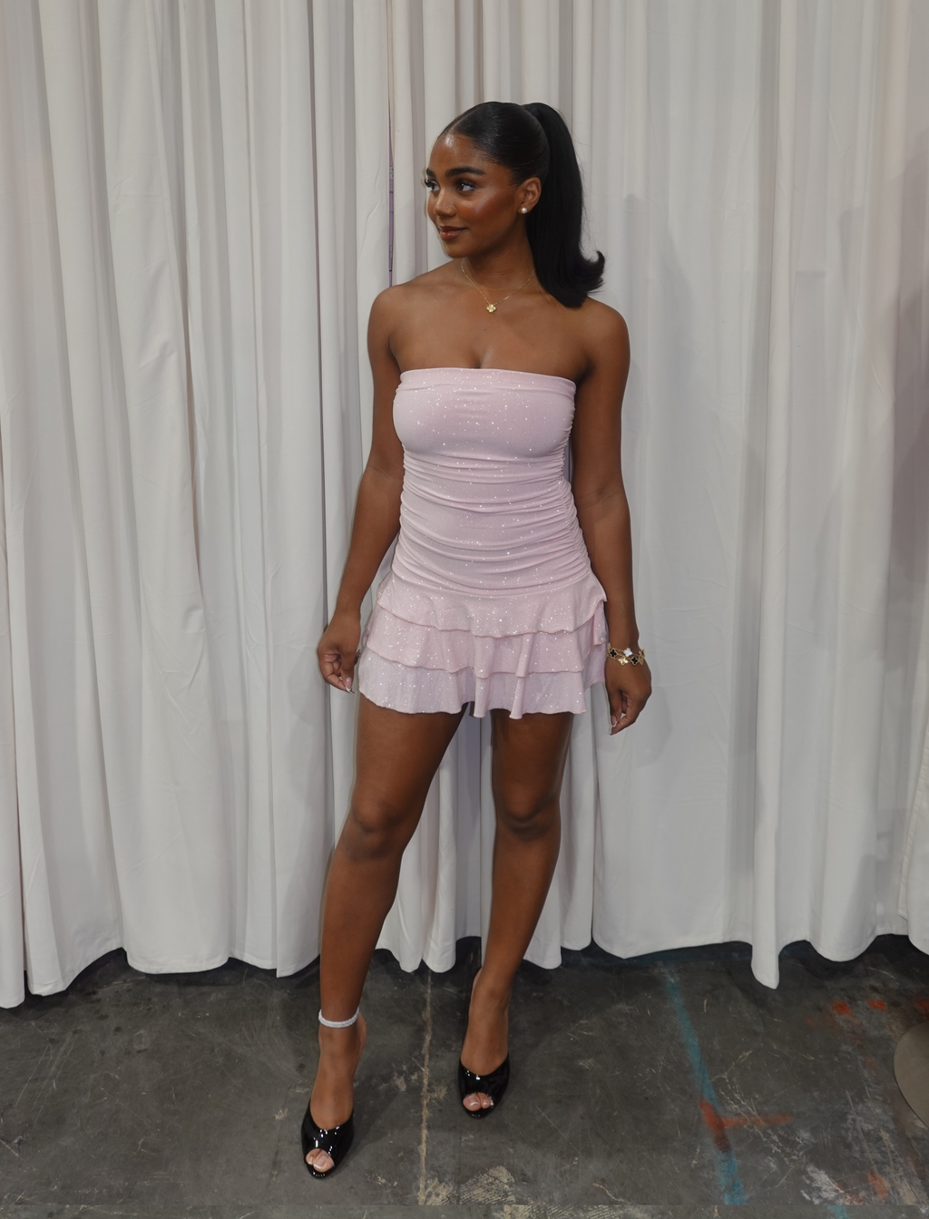 Enchanted Tube Mini Dress (Blush Pink)