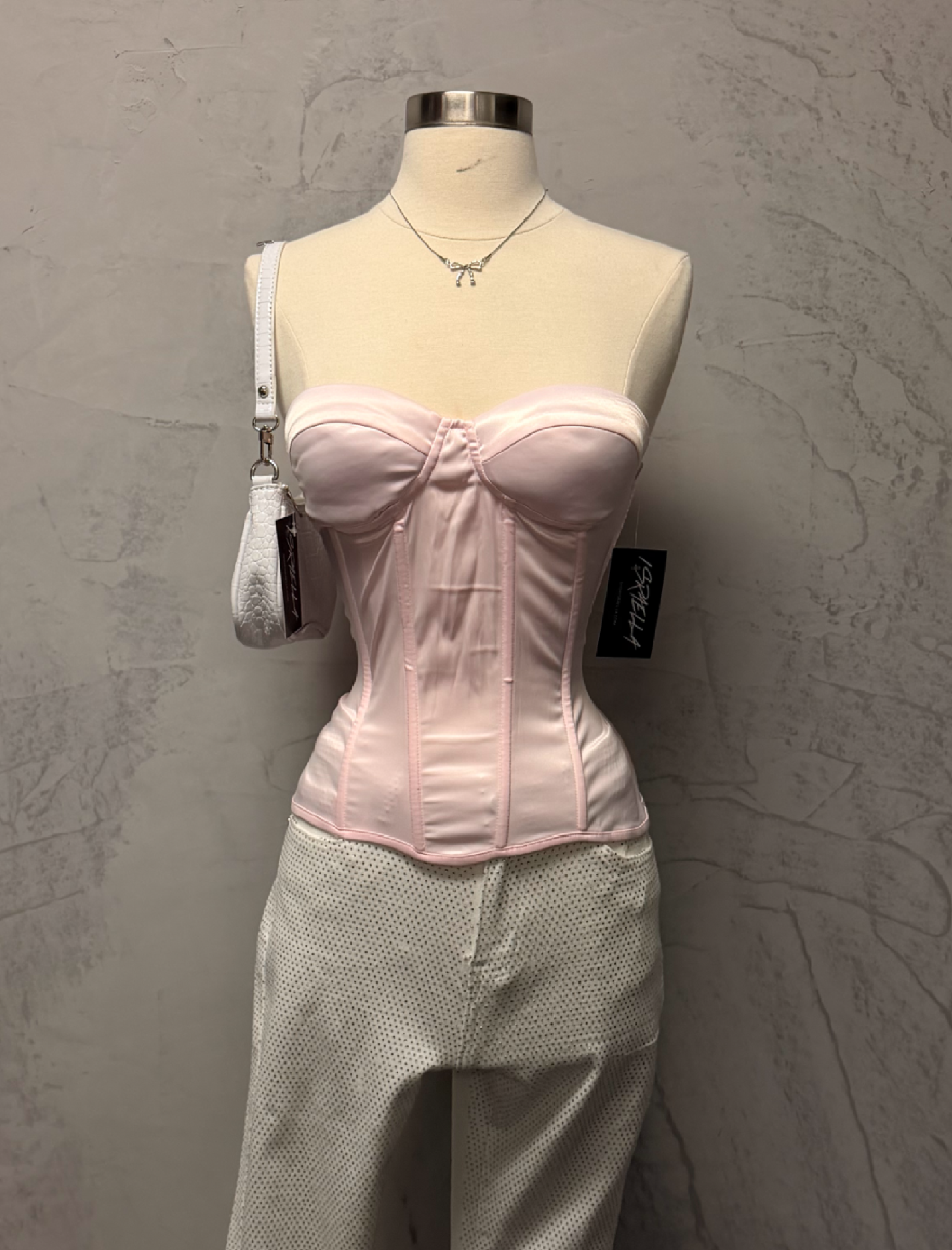 Glamina Corset Top (Baby Pink)