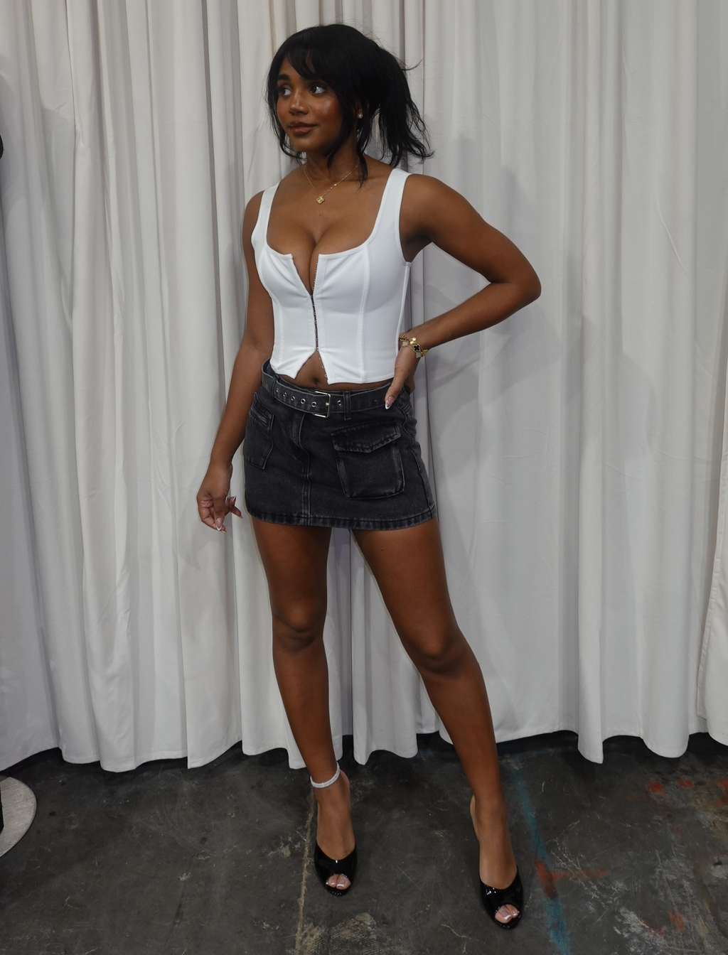 Marty Cargo Skirt (Black)