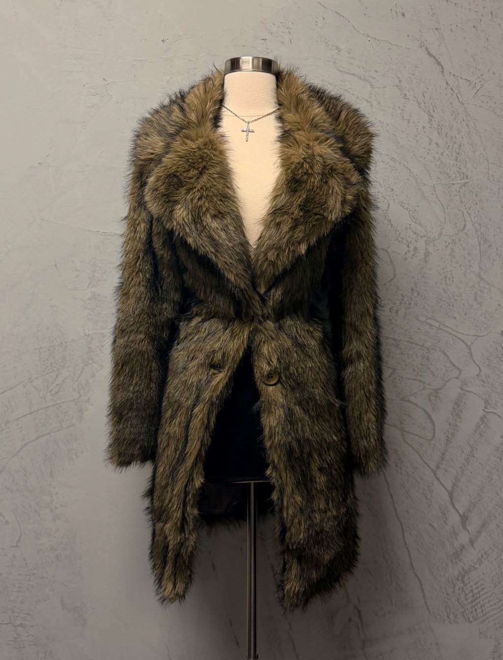 Elian Fur Jacket (Brown Multi)