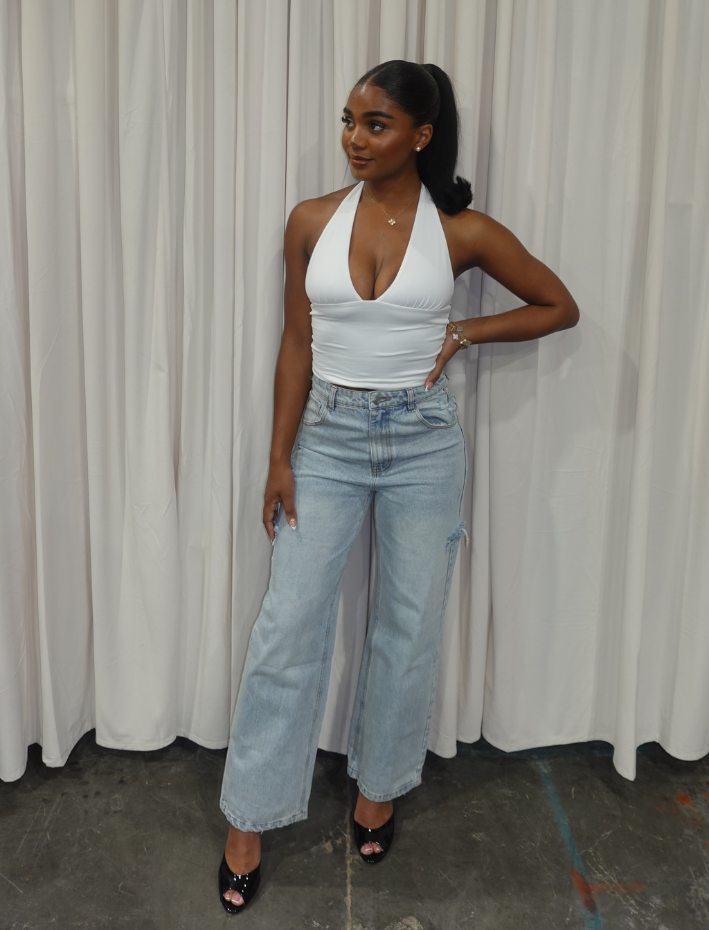 Salvador High Waist Jeans (Light Wash Denim)