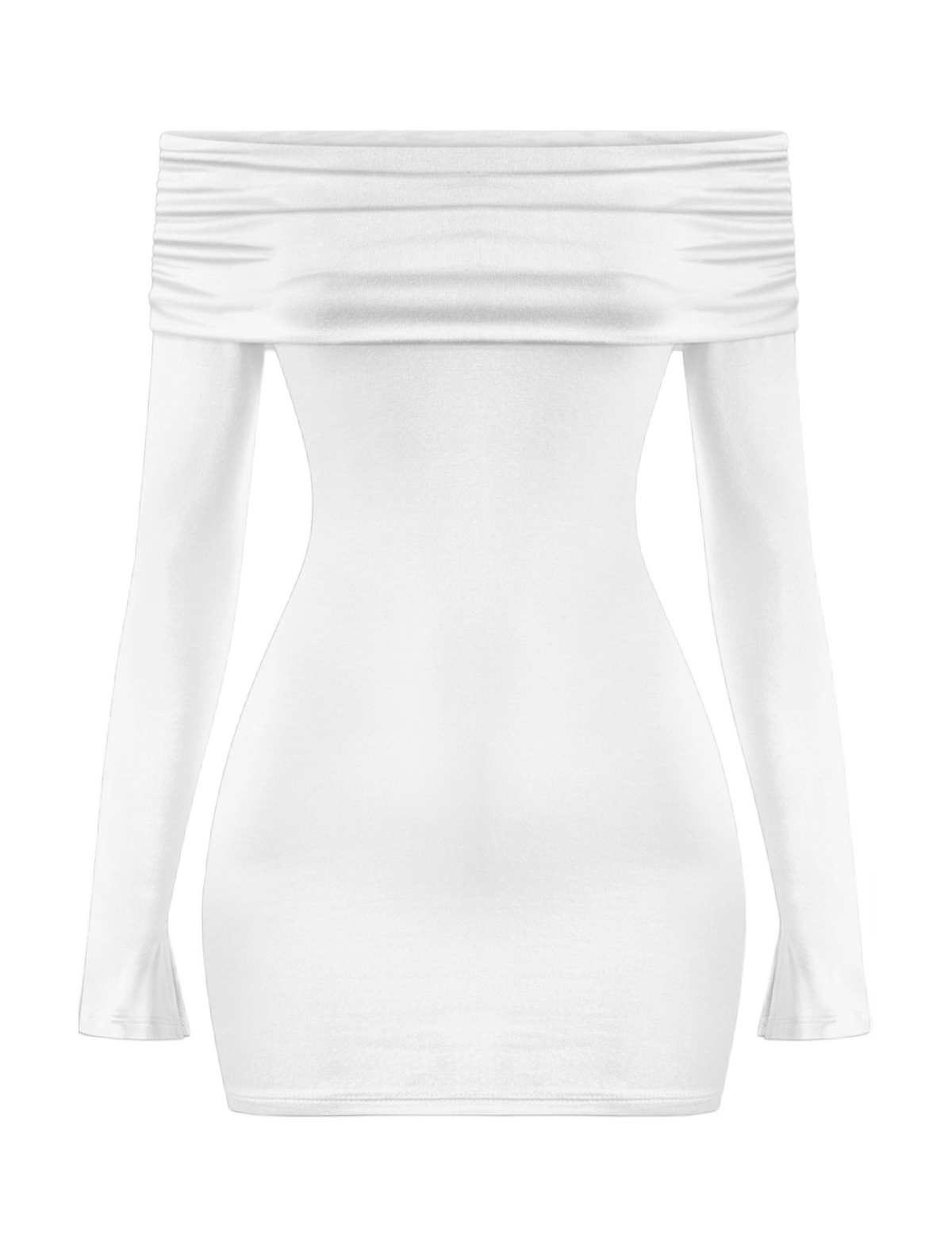 Teresa Off Shoulder Mini Dress (White)