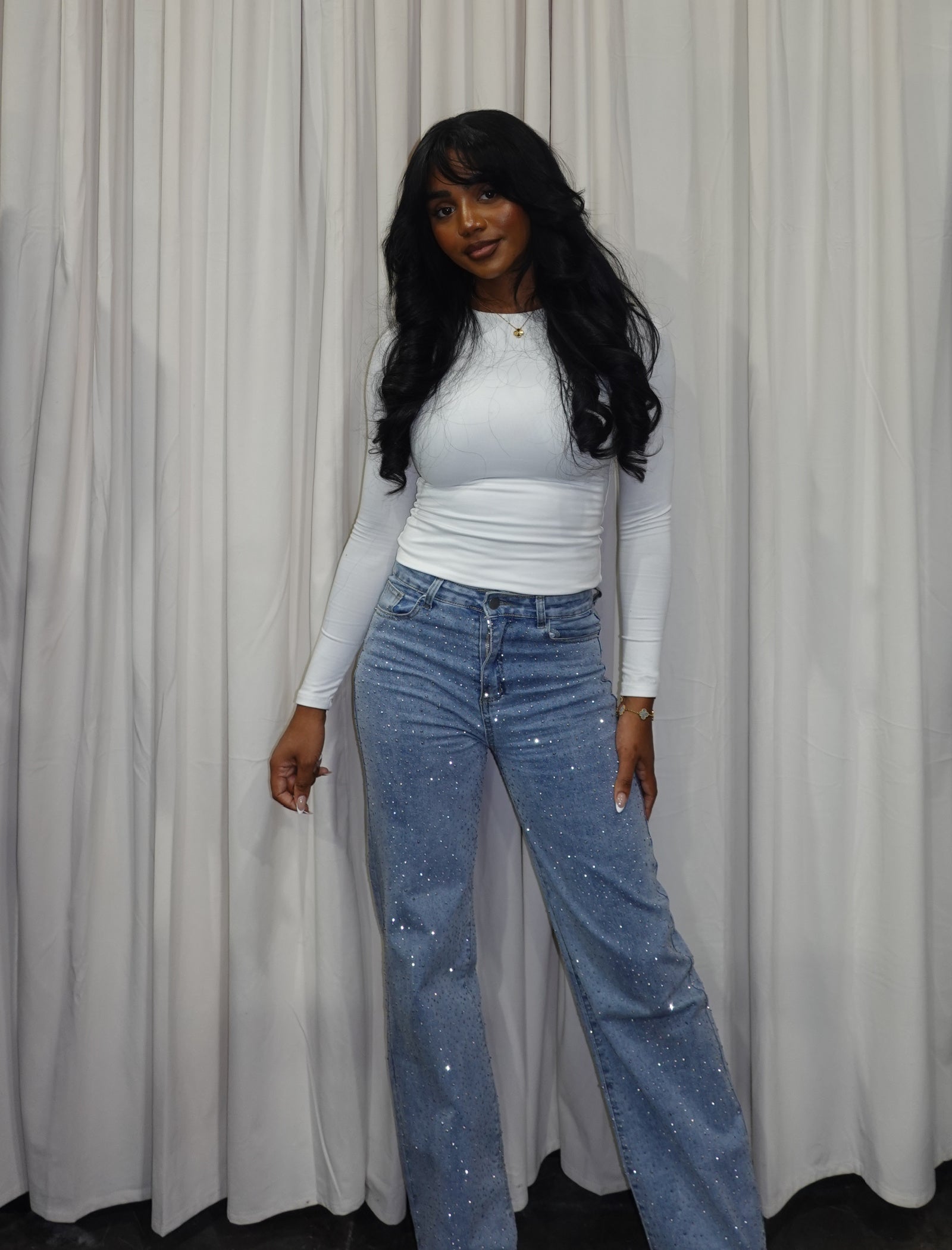 Emily Sparkle Jeans (Blue Denim)