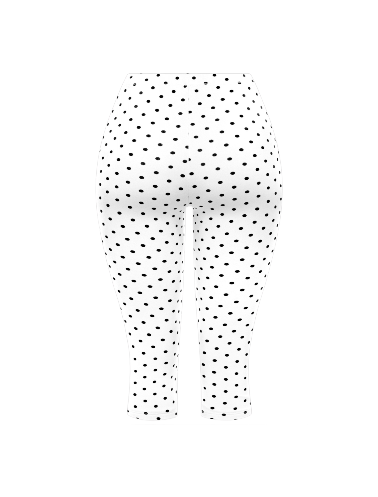Cara Capri Leggings (White Polka Dot)