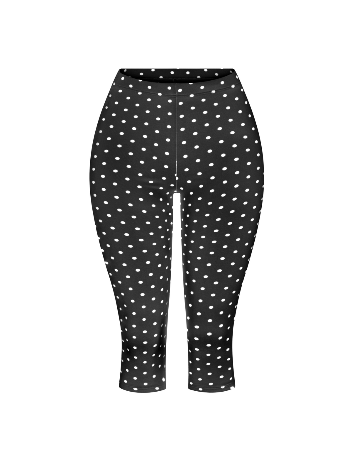 Cara Capri Leggings (Black Polka Dot)
