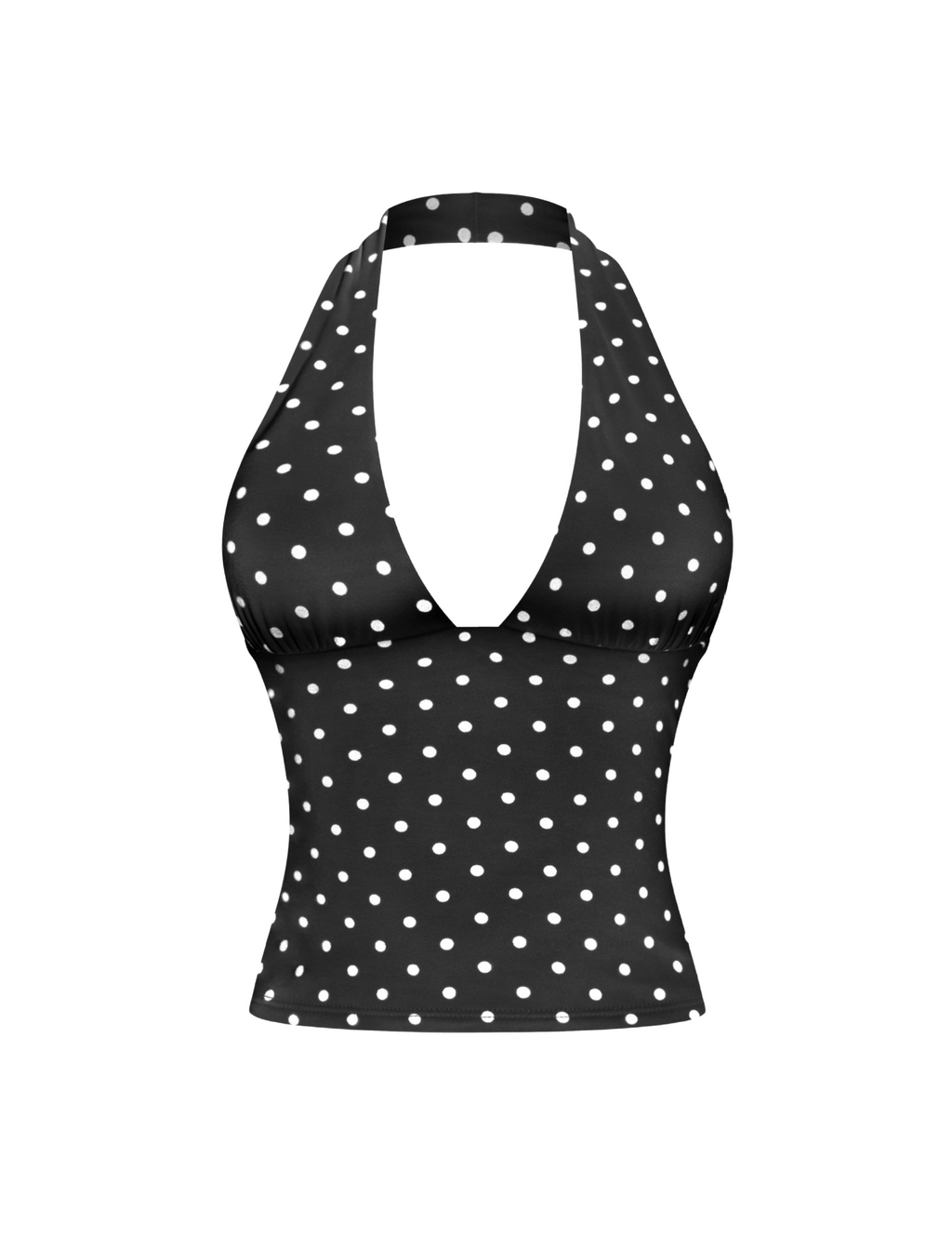 Nicole Halter Top (Black Polka Dot)