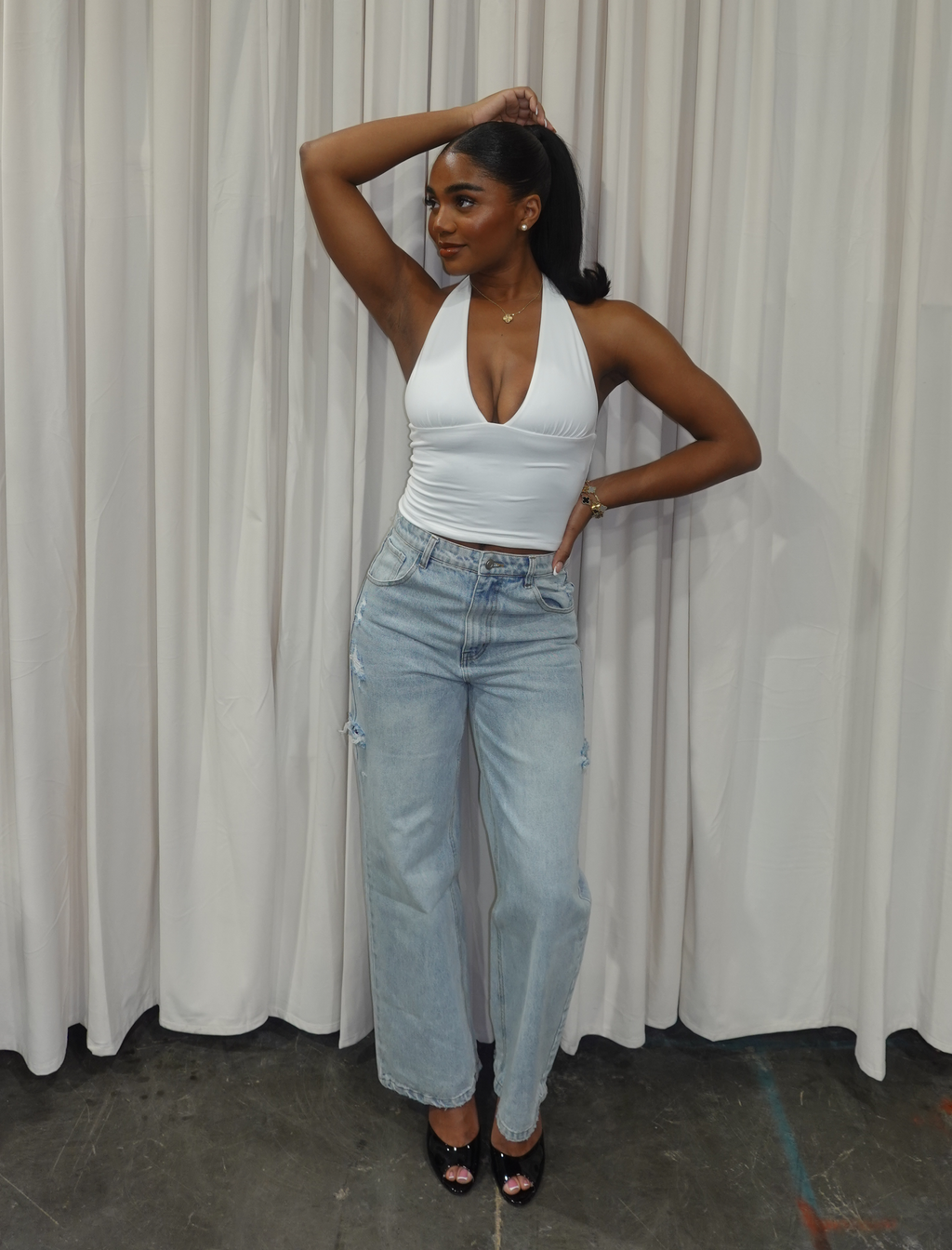 Salvador High Waist Jeans (Light Wash Denim)