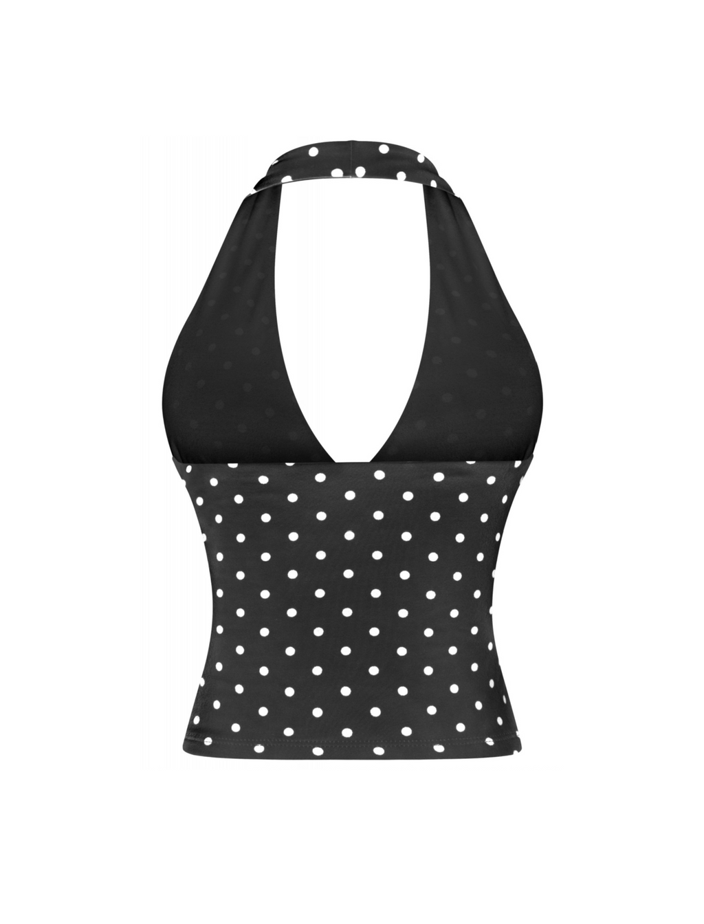 Nicole Halter Top (Black Polka Dot)